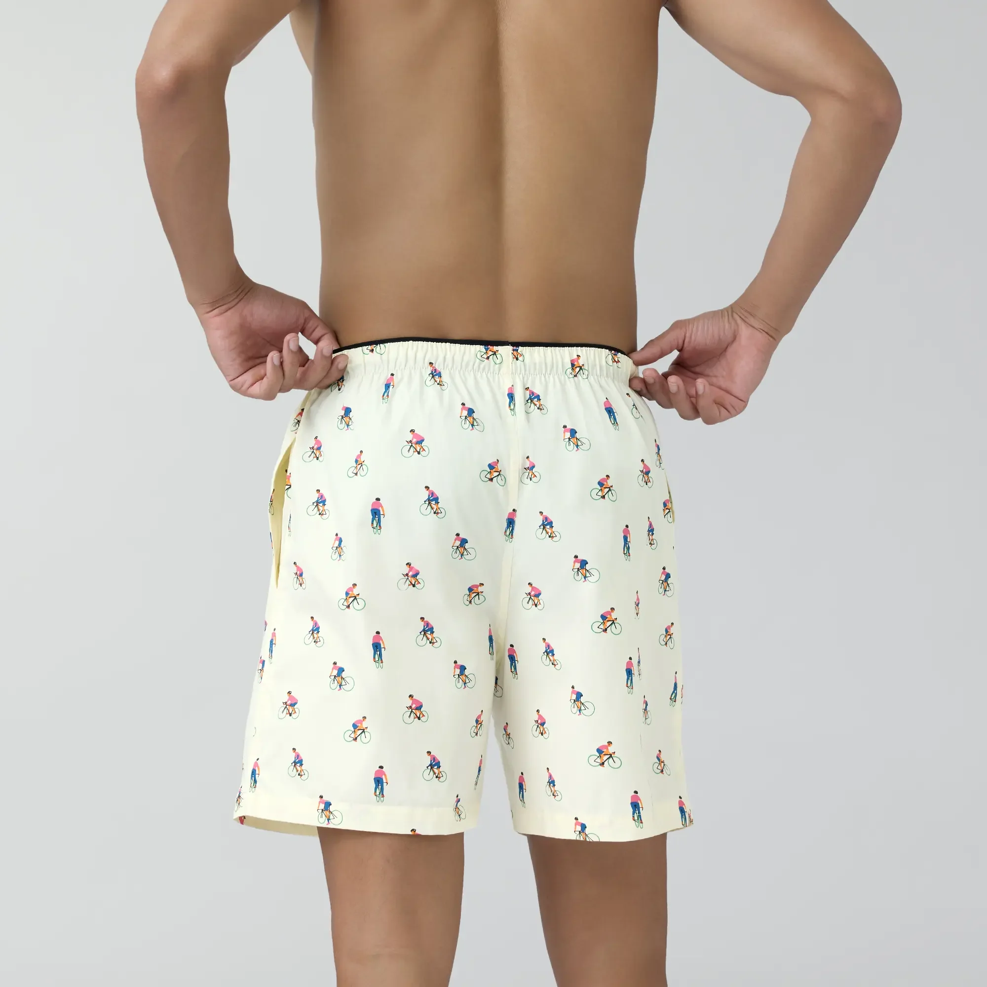 Renew Combed Cotton Boxer Shorts Ivory White - Image 4