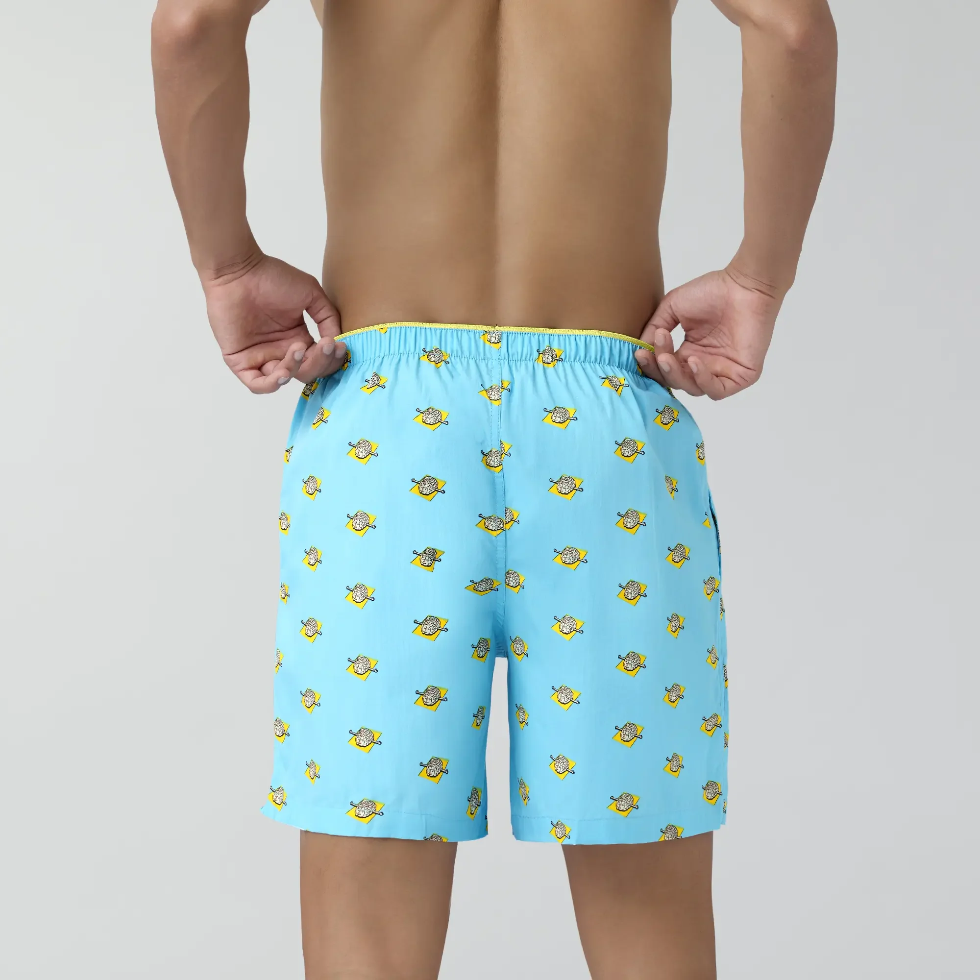 Renew Combed Cotton Boxer Shorts Blue Sky - Image 4