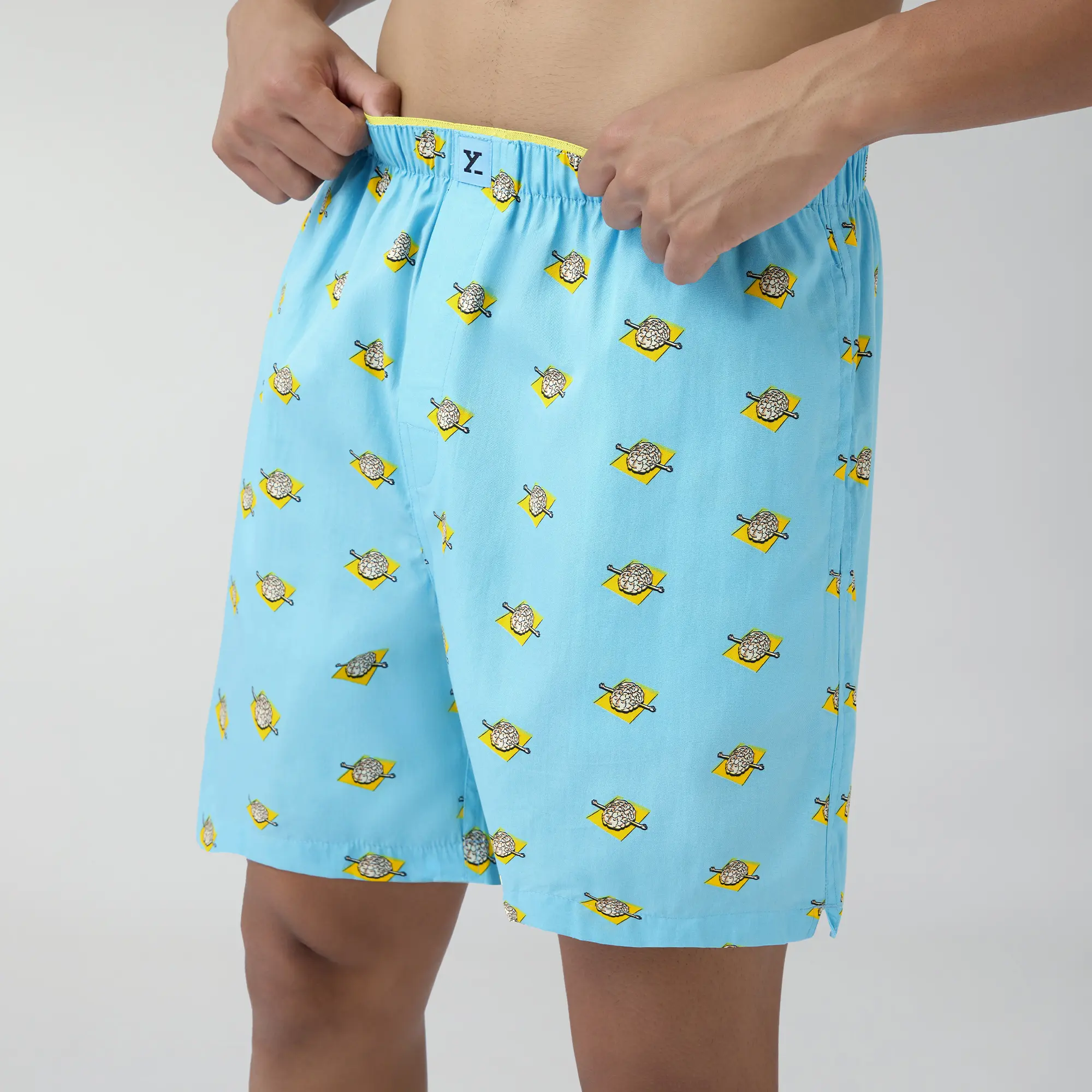 Renew Combed Cotton Boxer Shorts Blue Sky - Image 6