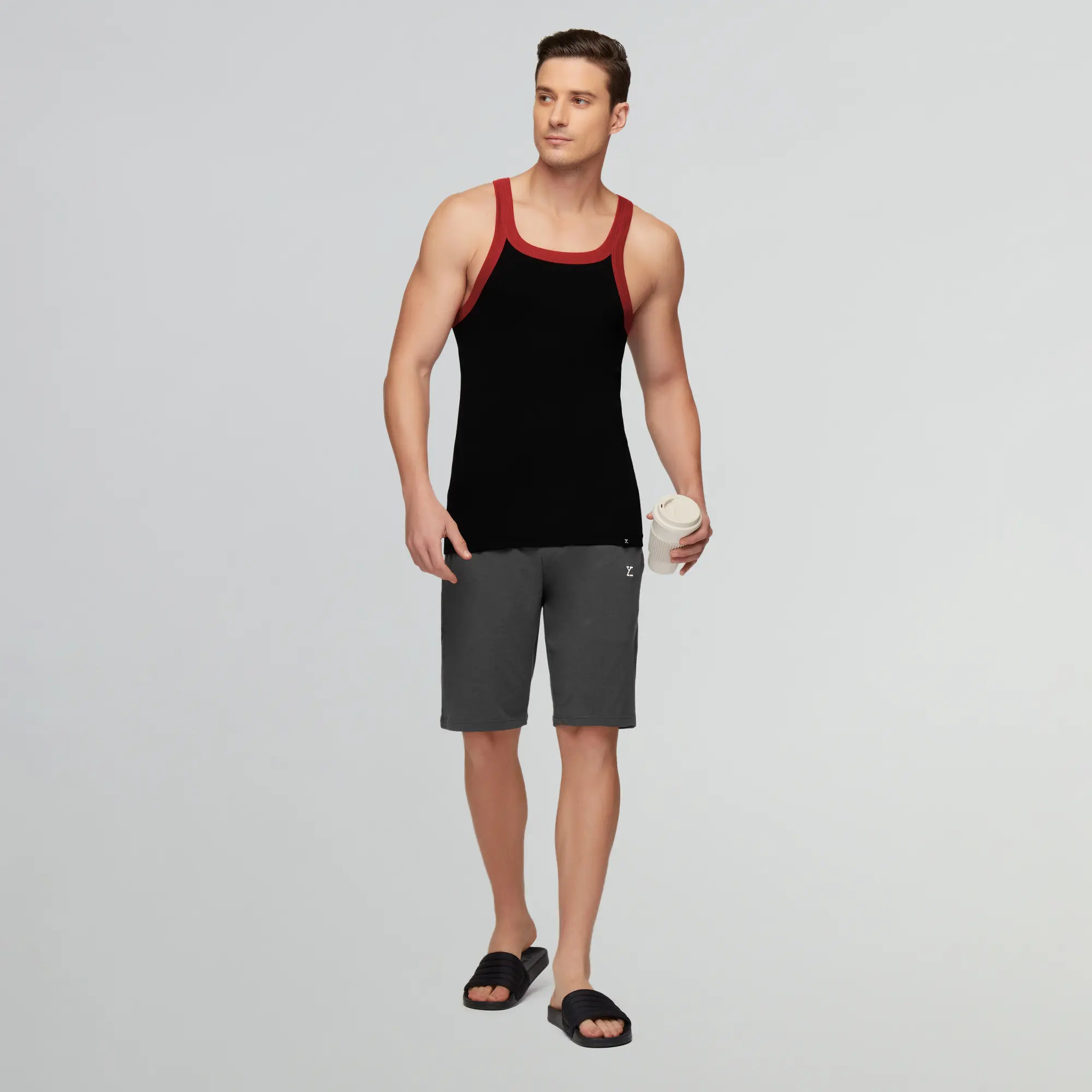 Pace Square Neck Vest Ribbon Black - Image 4