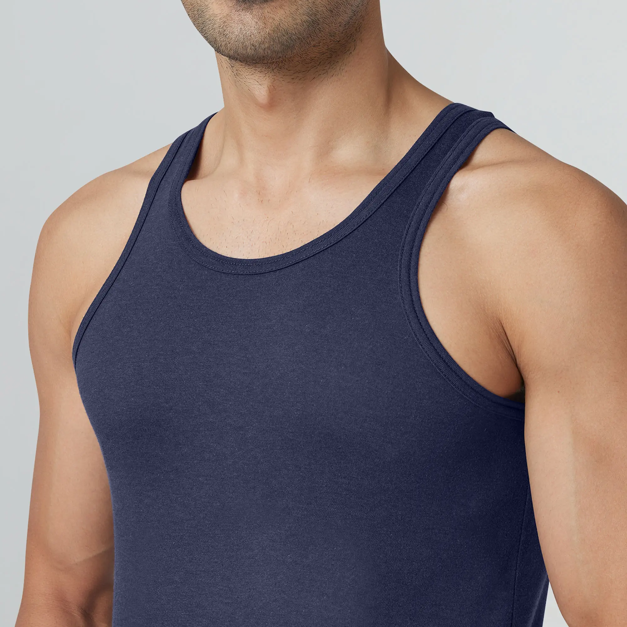Ace Modal-Cotton Vest Midnight Blue - Image 6