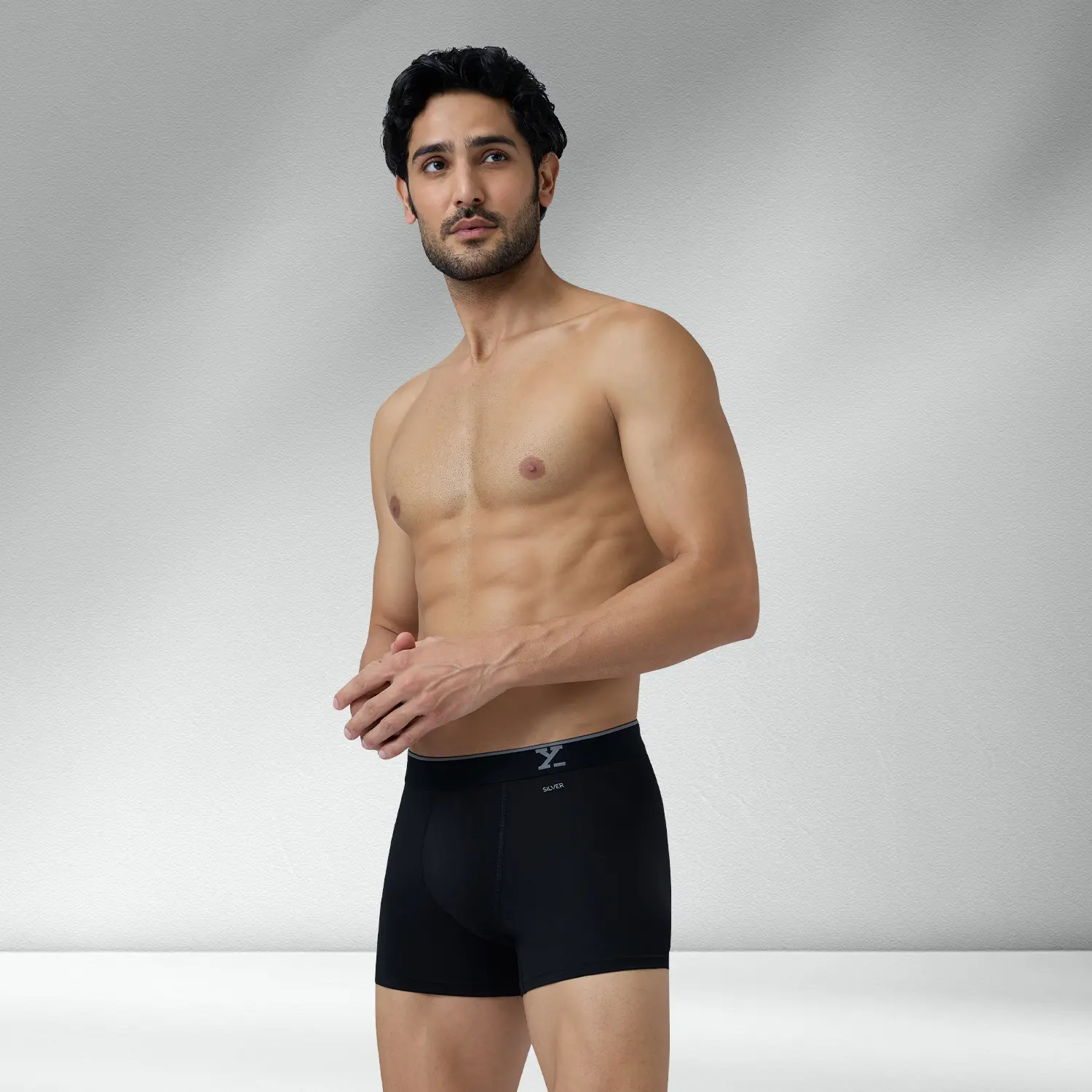 Aero Silver Cotton Trunks Pack of 3 - Image 5