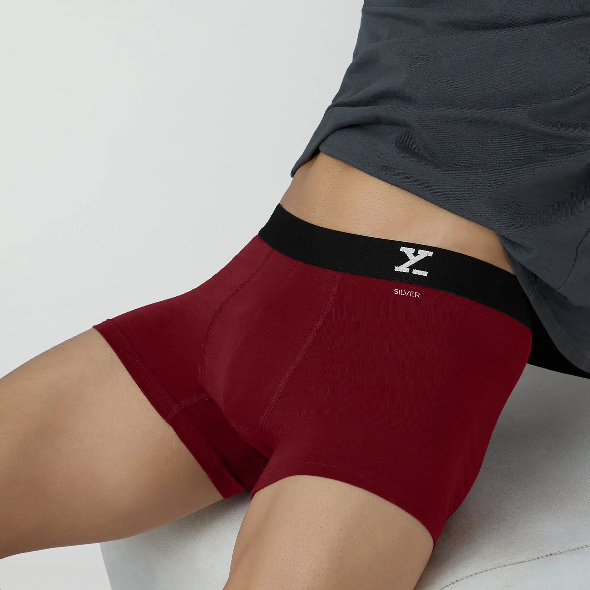 Aero Traq Cotton Trunks Blue Black Green Bold Burgundy(Pack of 6) - Image 5