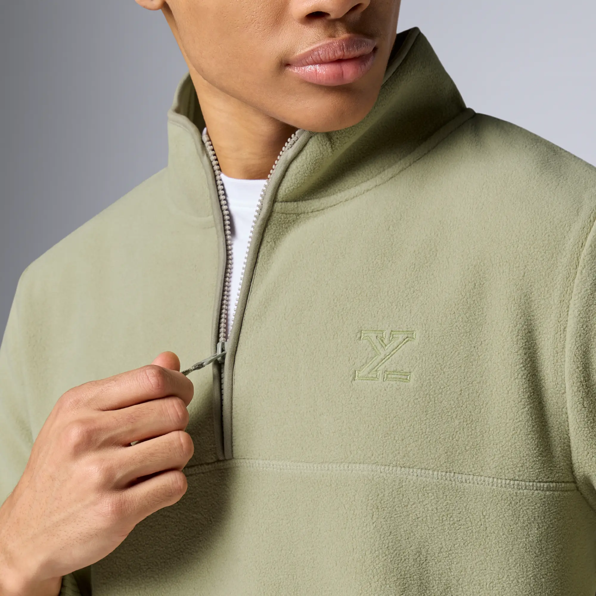 Mens Alterra Polar Fleece Jackets Cascade Grey - Image 6