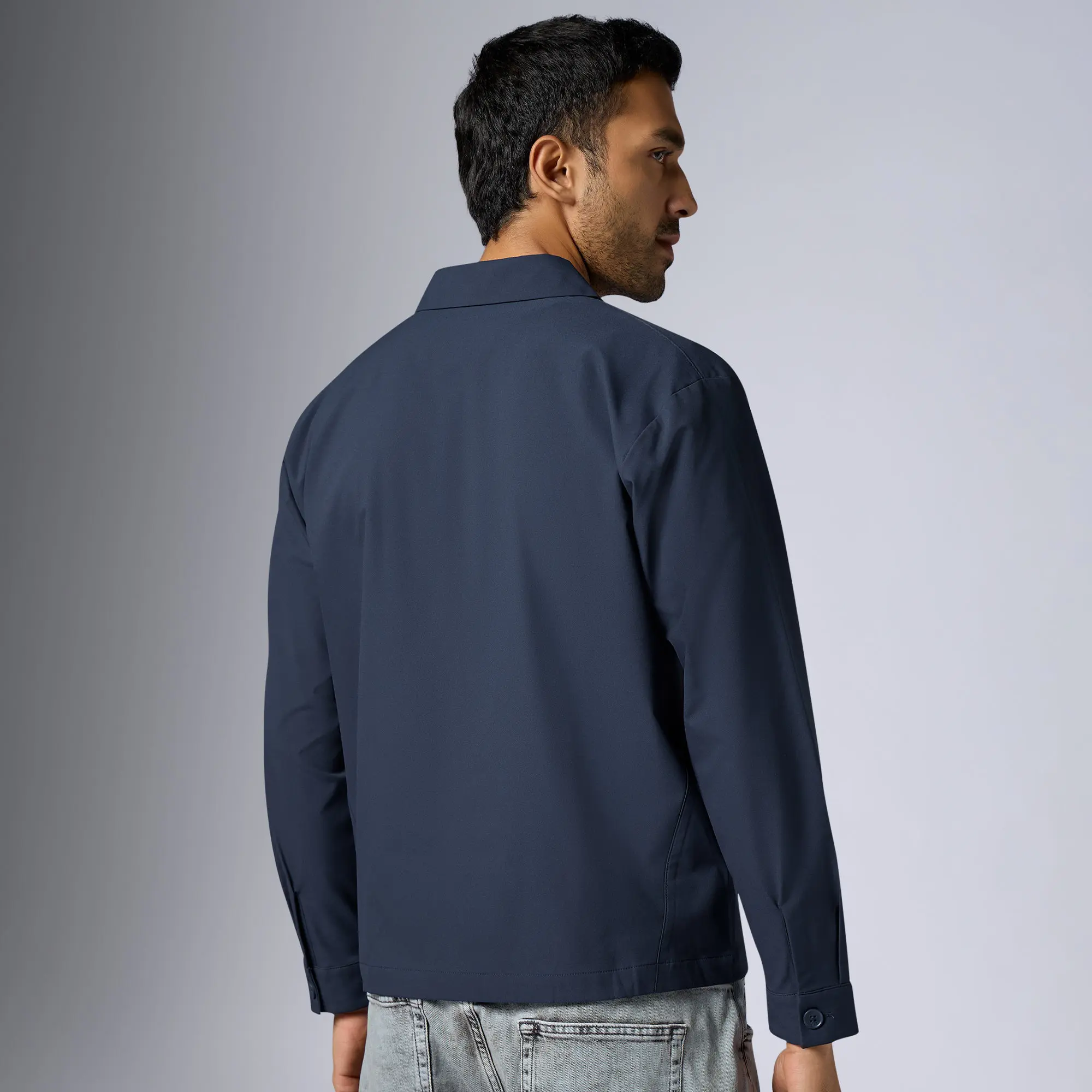 Amp Polyester Shacket Midnight Blue - Image 5