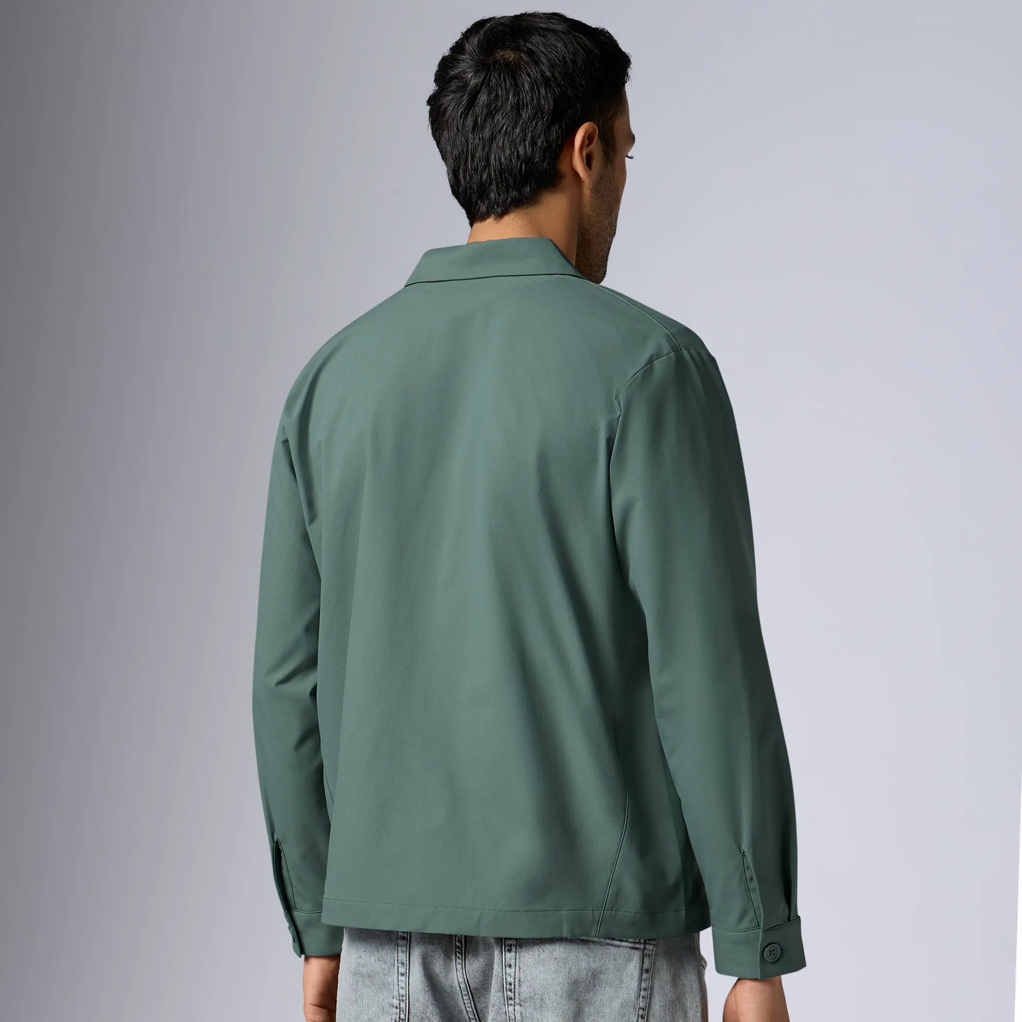 Amp Polyester Shacket Pine Green - Image 5