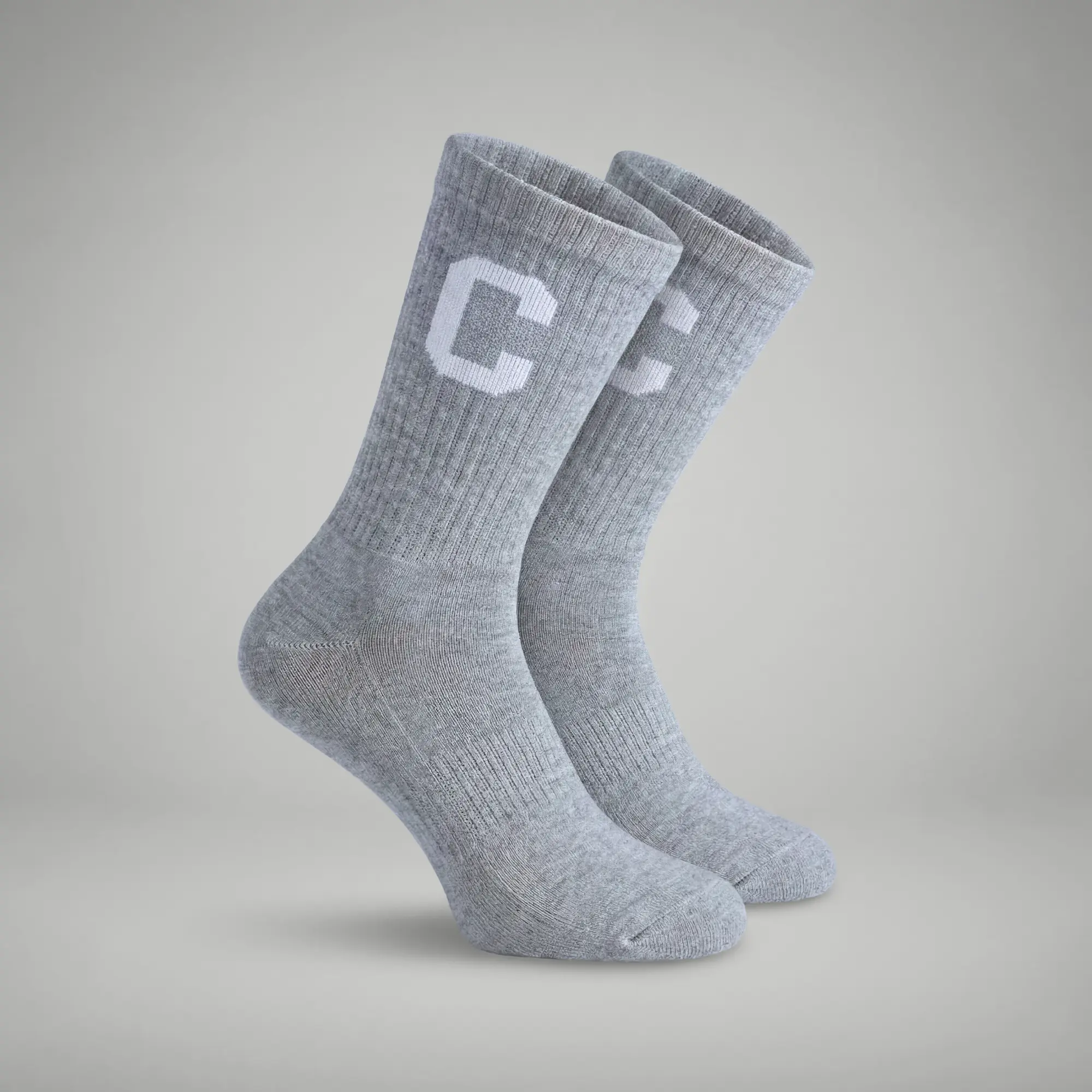 Crew Calf Length Socks - Concrete Grey - Image 3