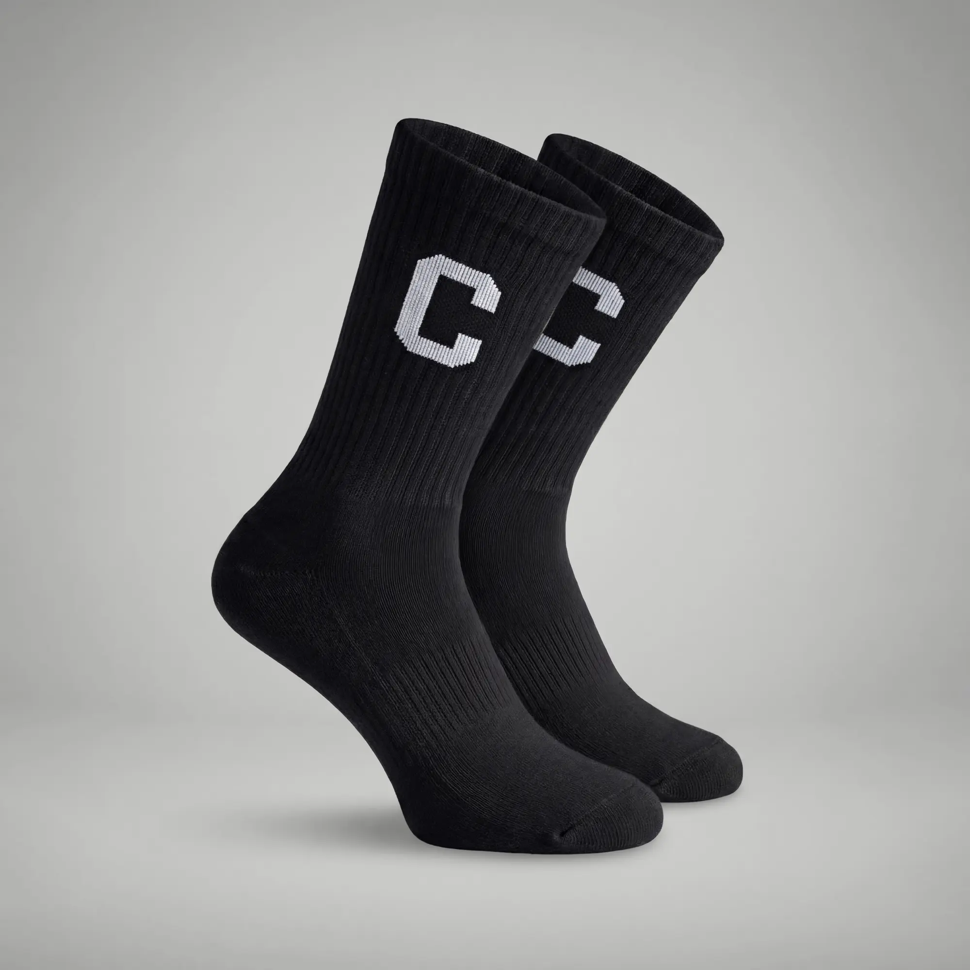 Crew Calf Length Socks - Ink Black - Image 3