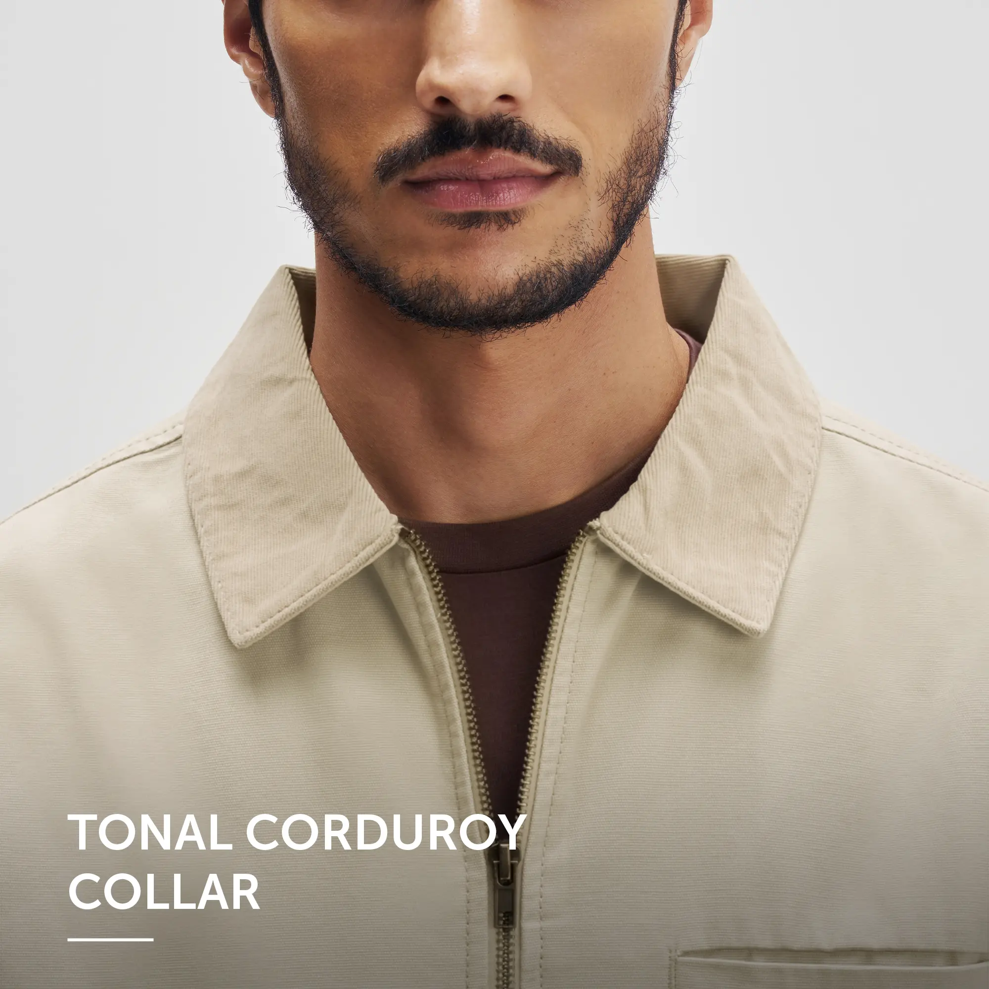 Cotton Canvas Jacket - Dusty Beige - Image 3
