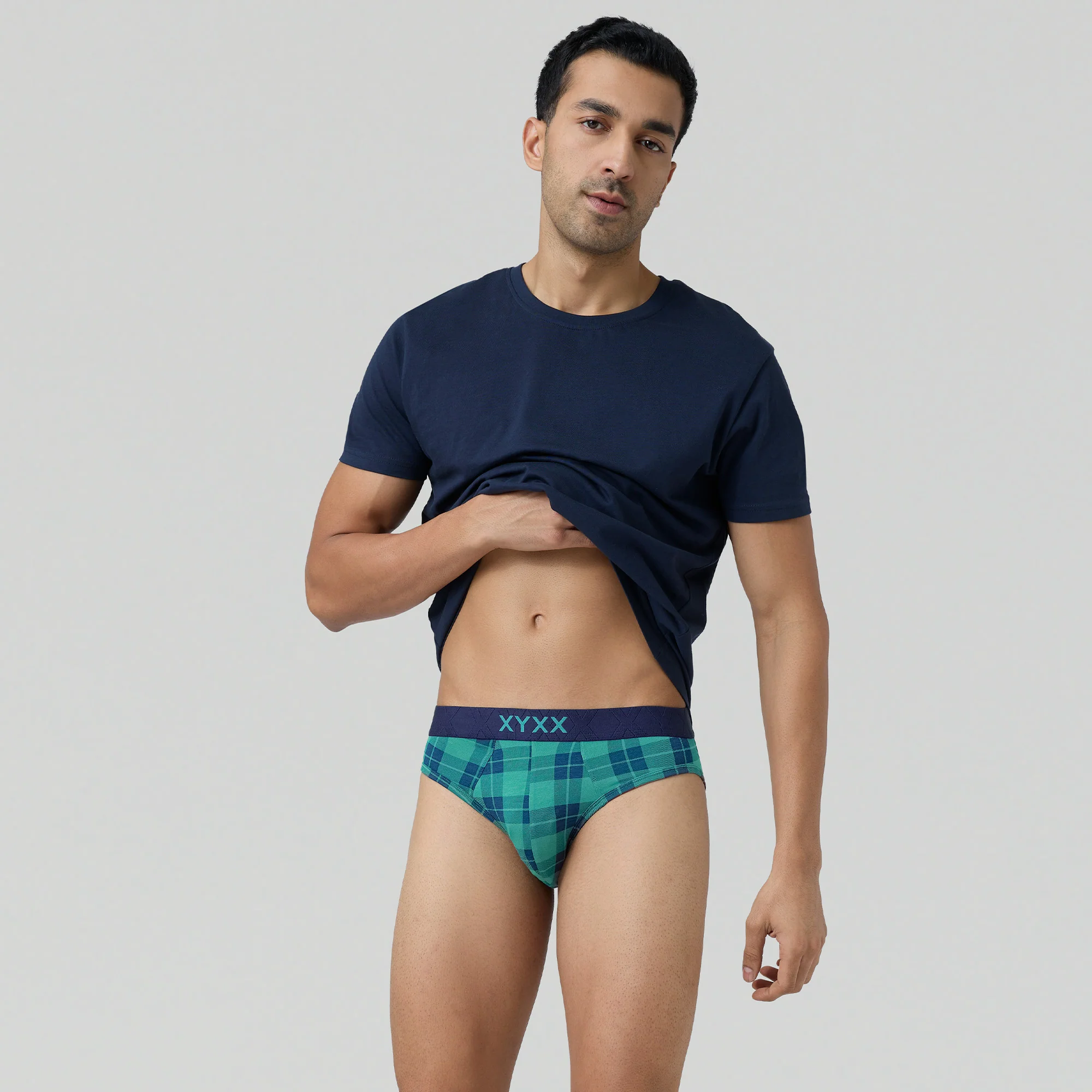 Checkmate Modal-Cotton Briefs Aqua Green - Image 5