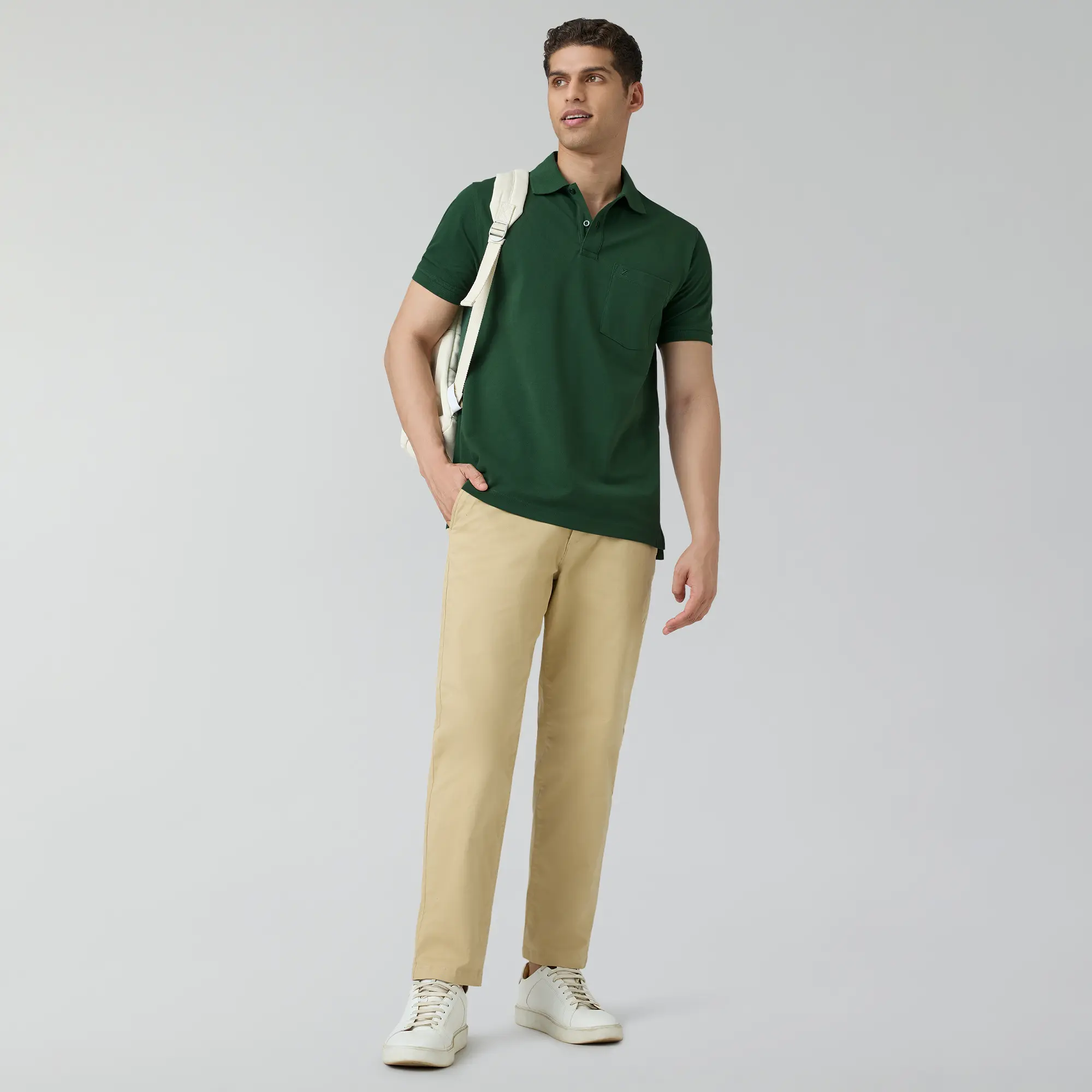 Code Polo T-shirts Basil Green - Image 2