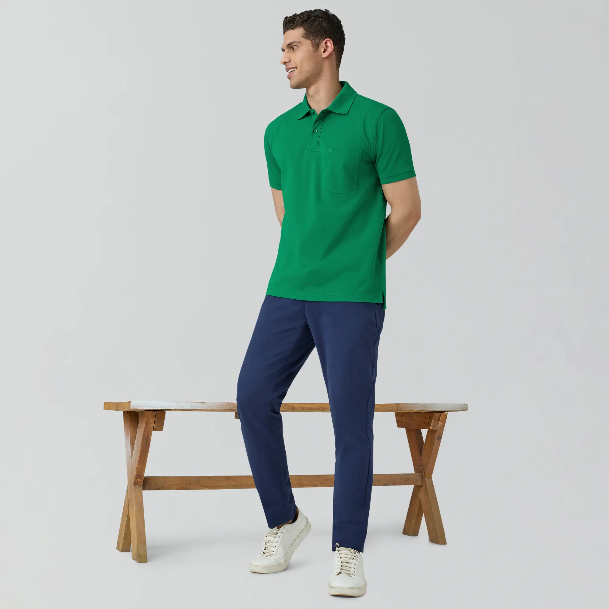 Code Polo T-shirts Fiesta Green - Image 3