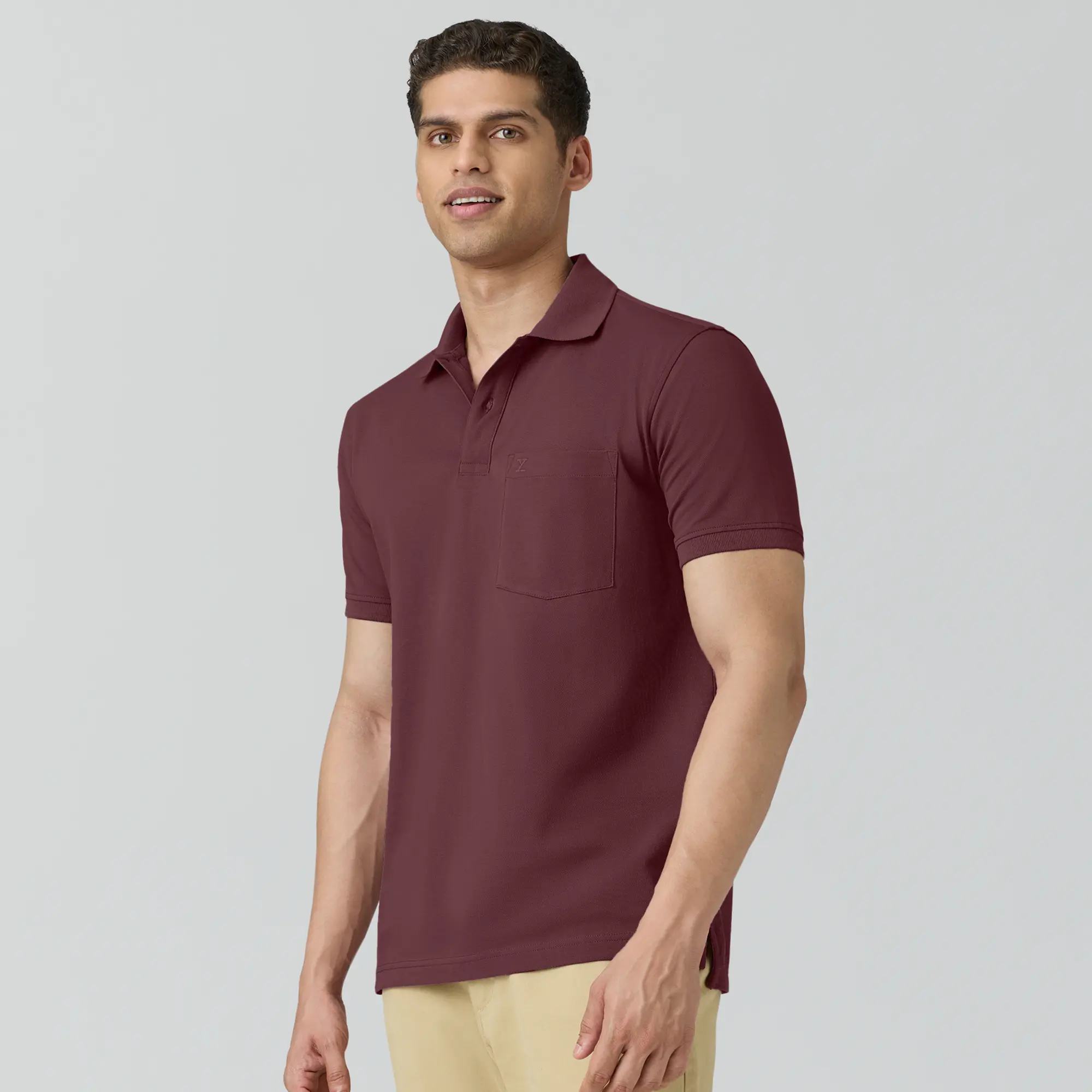 Code Polo T-shirts Merlot Maroon - Image 4