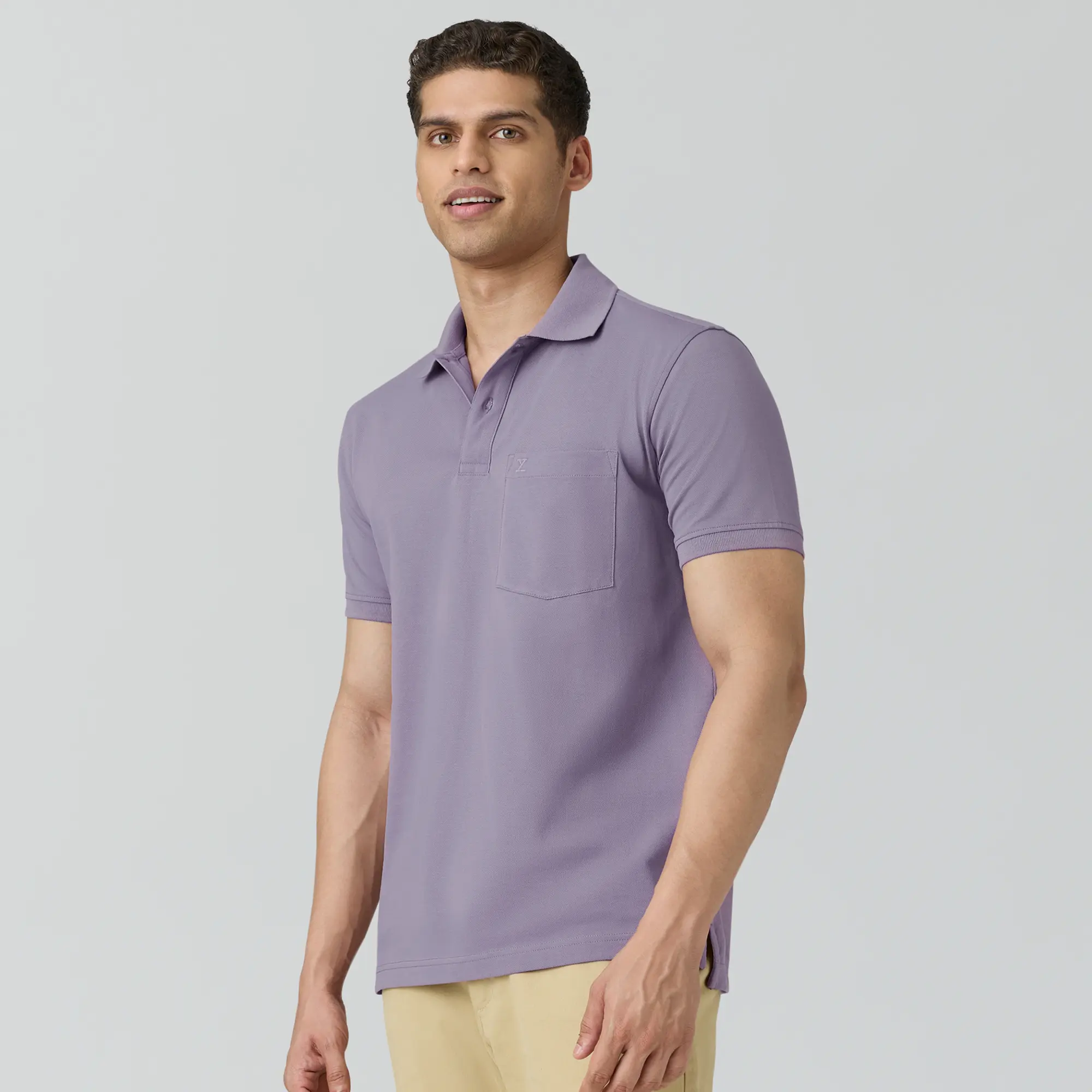 Code Polo T-shirts Misty Lilac - Image 4