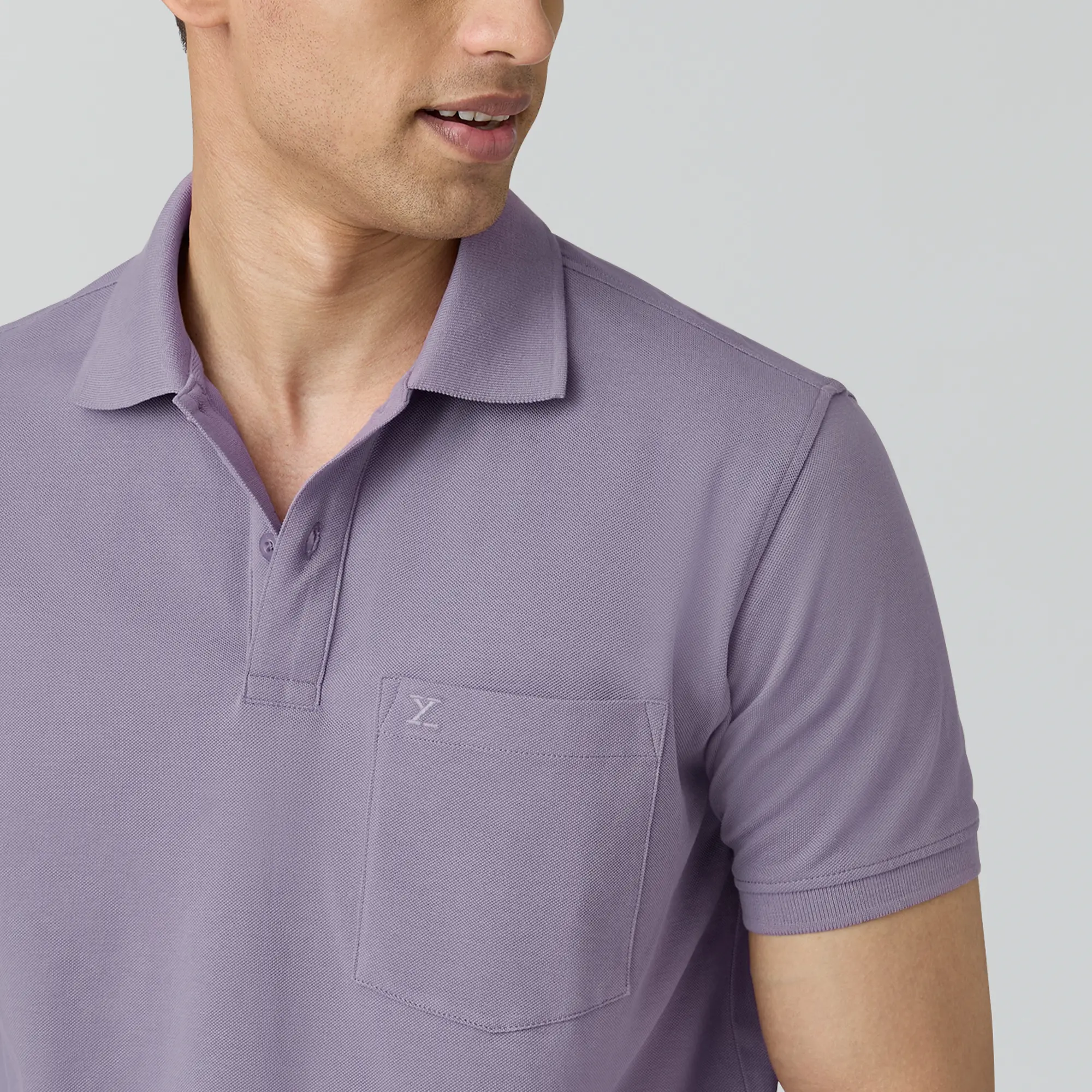 Code Polo T-shirts Misty Lilac - Image 6