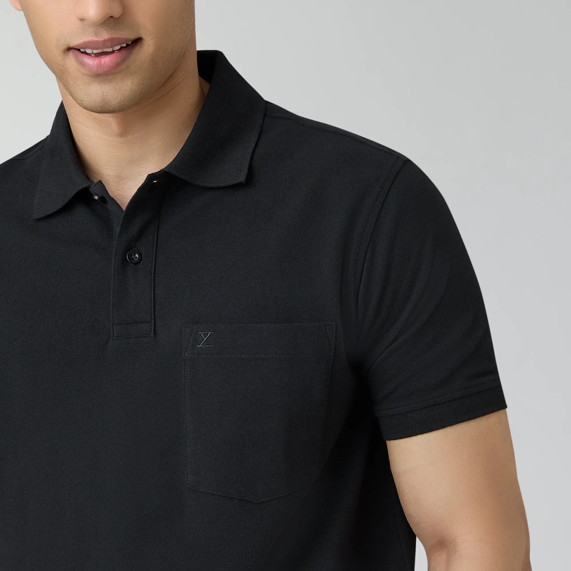 Code Polo T-shirts Pitch Black - Image 6