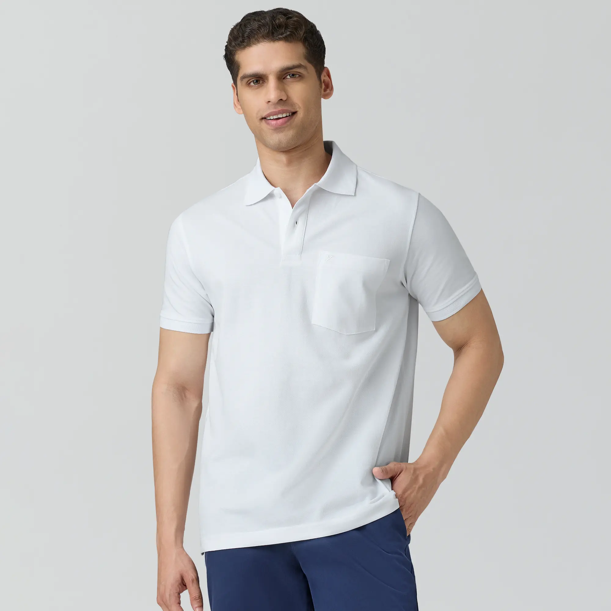 Code Polo T-shirts Polar White