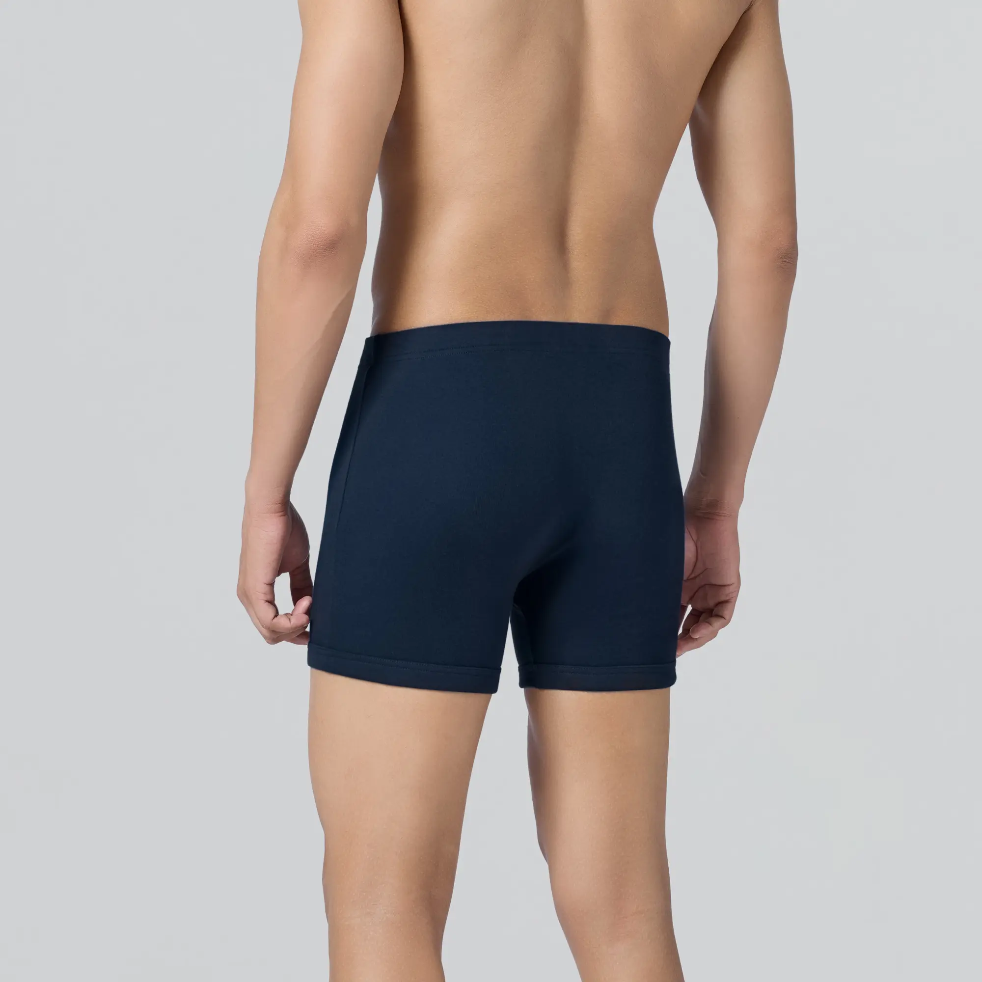 Nova Cotton Boxer Briefs (Inner Elastic) - Midnight Blue - Image 6