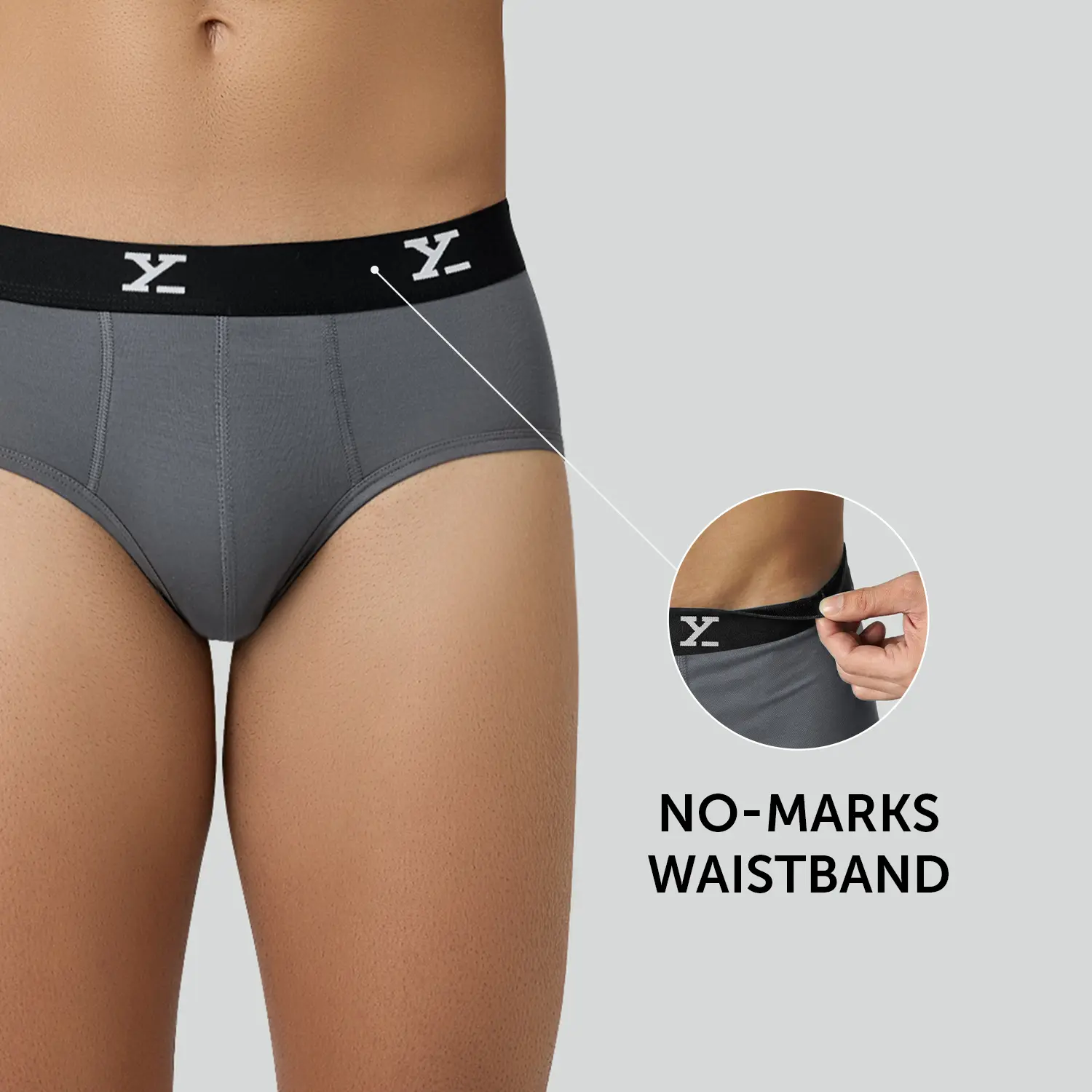 Ace Modal Briefs Charcoal Grey - Image 4