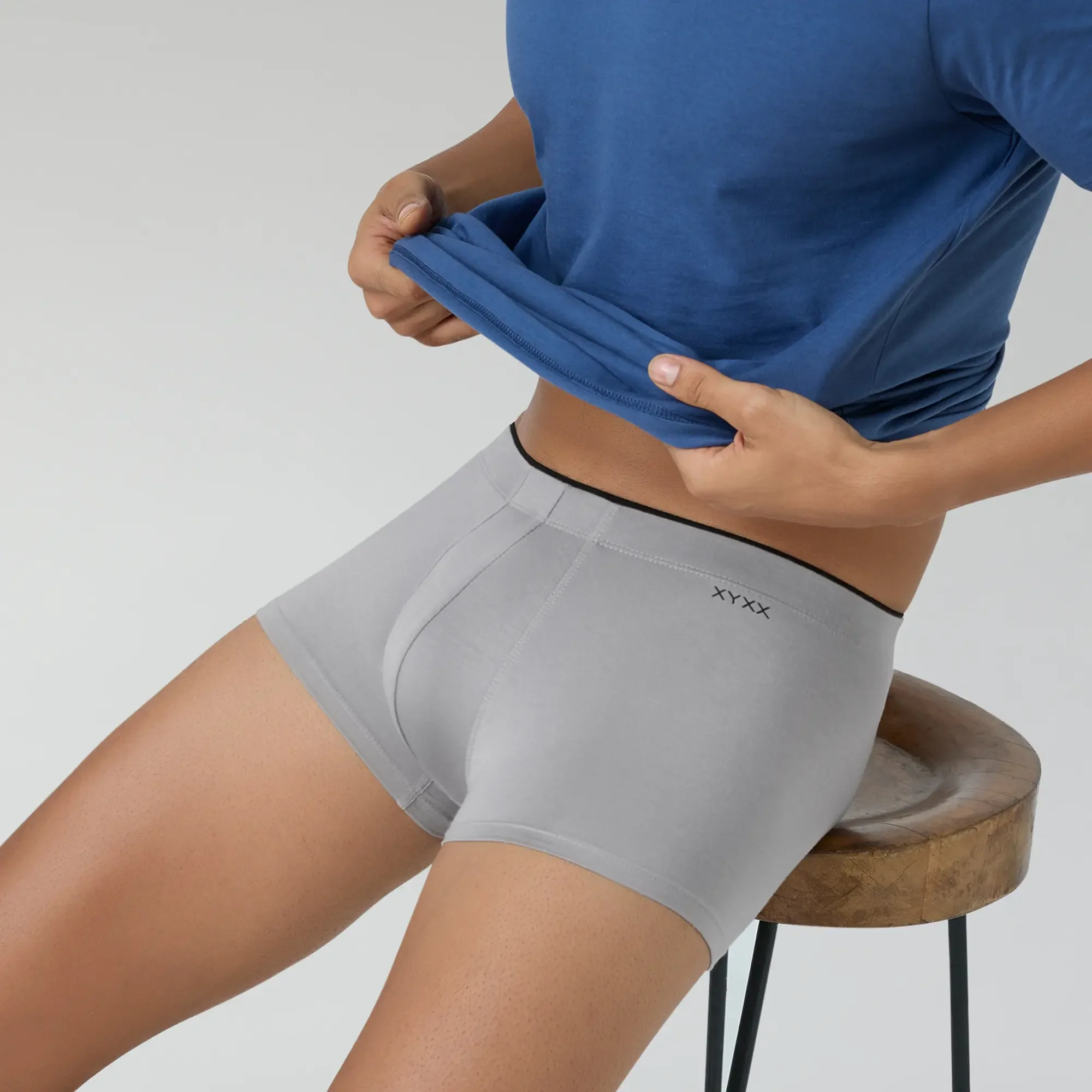 Super Combed Cotton-Modal Trunks - Ash Grey