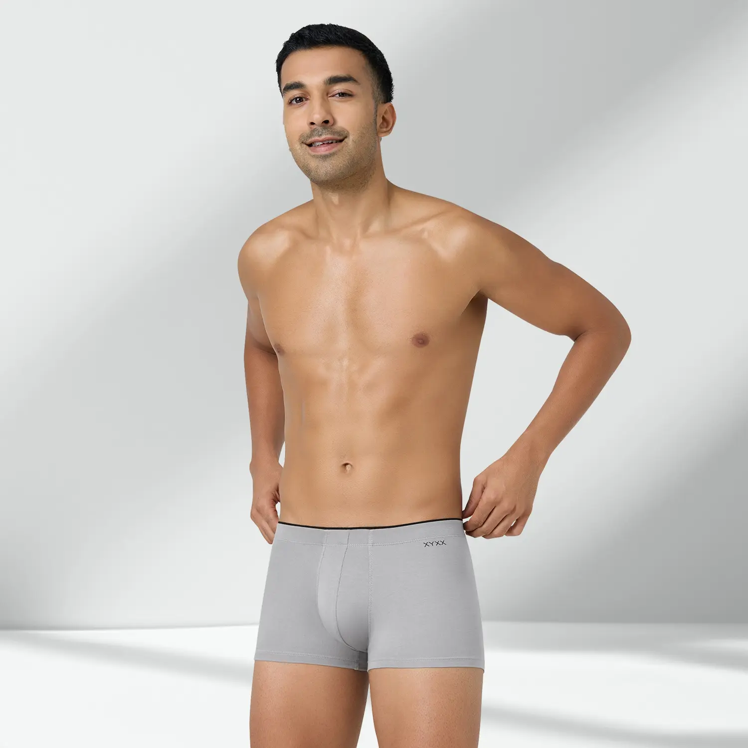Super Combed Cotton-Modal Trunks - Ash Grey - Image 4