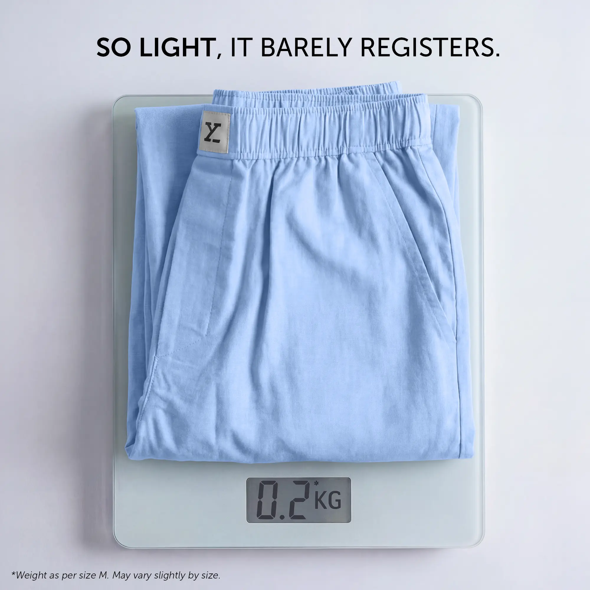 Ultra-Breathable Cotton Chambray Pyjamas - Powder Blue - Image 7