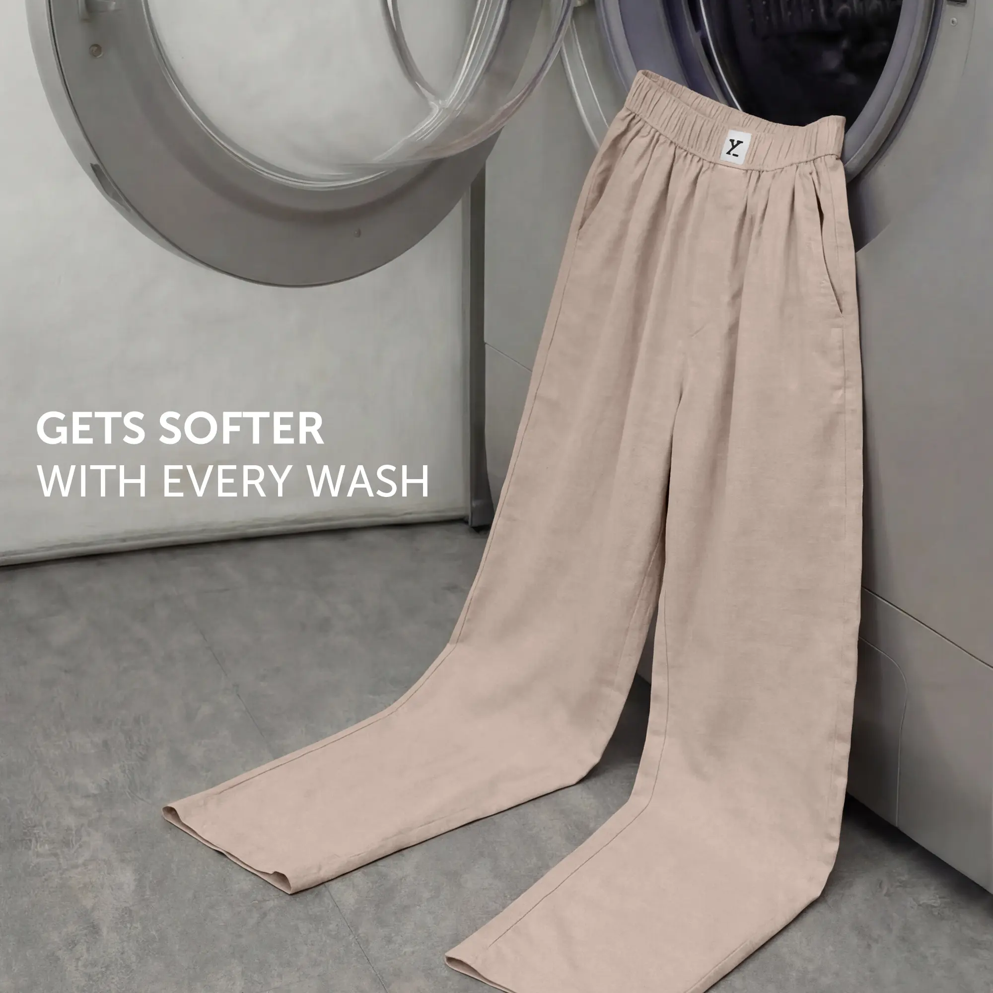 Ultra-Breathable Cotton Chambray Pyjamas - Taupe Grey - Image 5