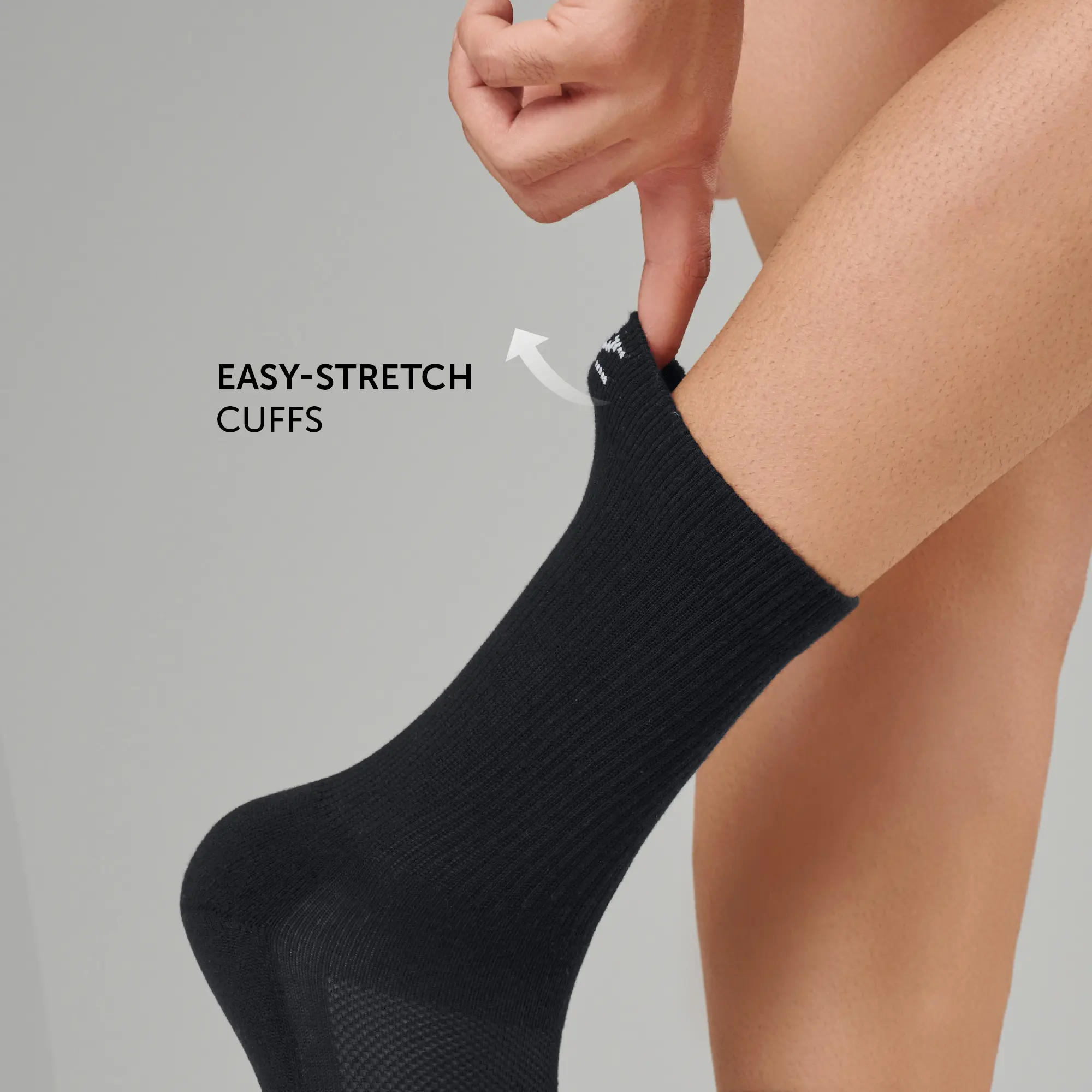 Crew-Length Socks - Pitch Black - Image 2