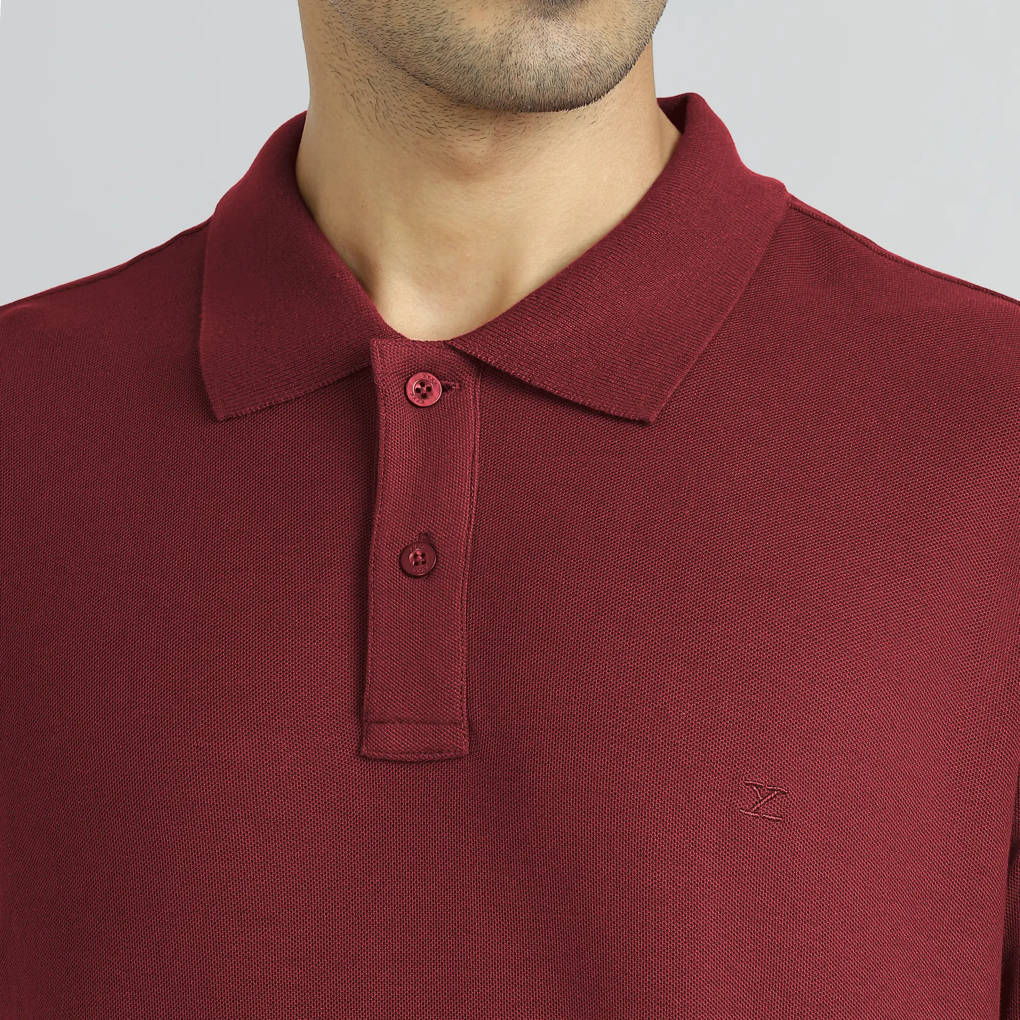 Element Combed Cotton Polo T-shirts Bold Burgundy - Image 3