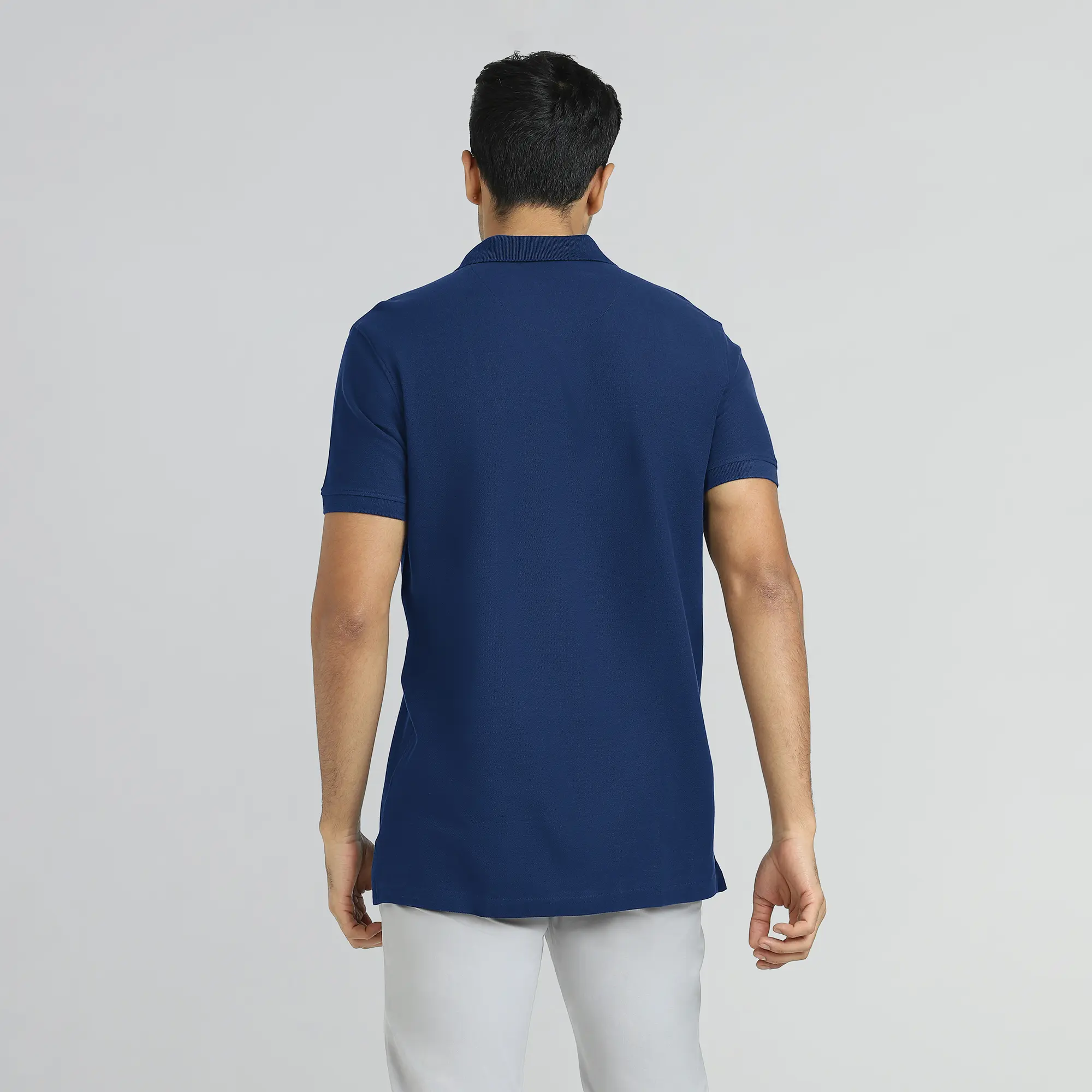 Element Combed Cotton Polo T-shirts Midnight Blue - Image 6