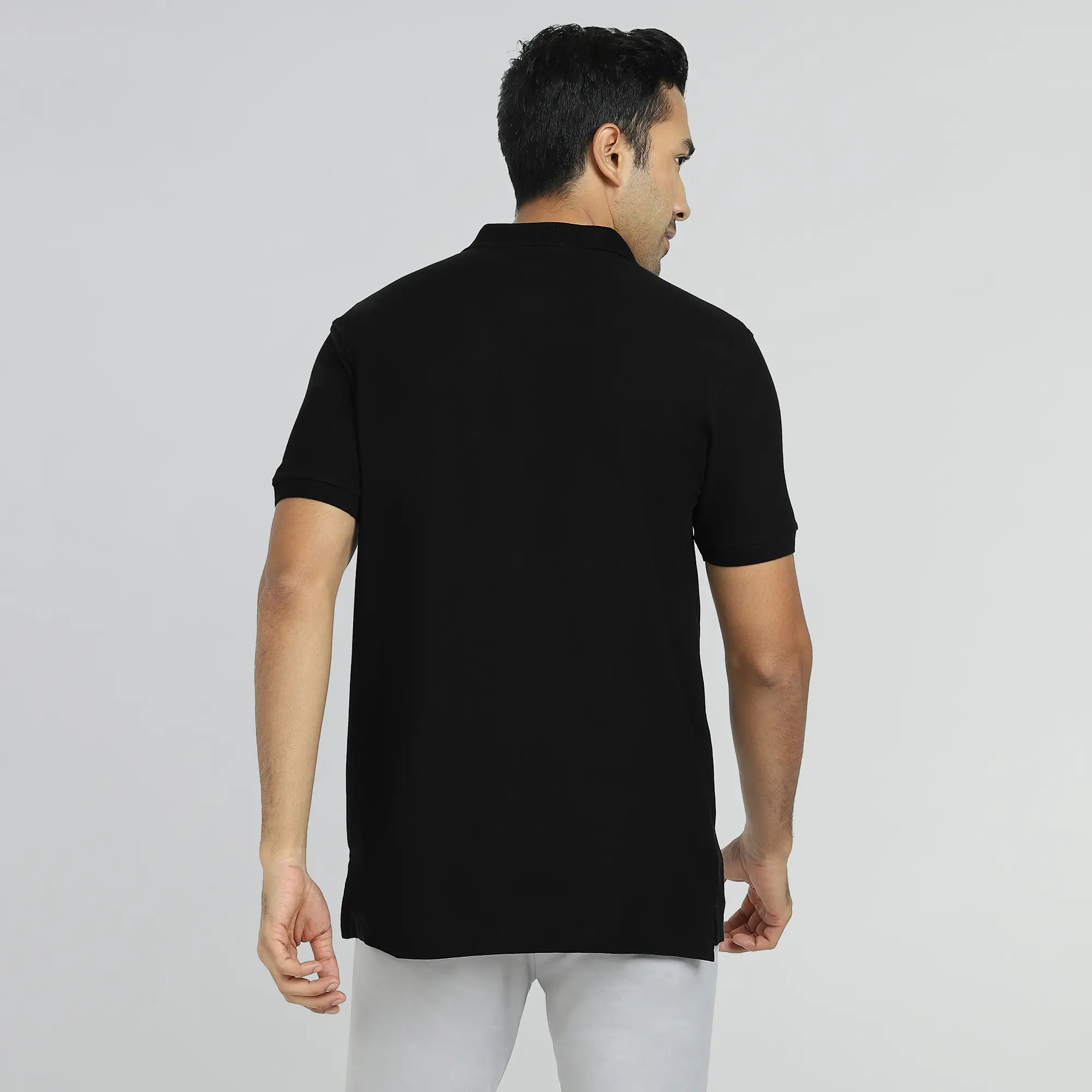 Element Combed Cotton Polo T-shirts Pitch Black - Image 6