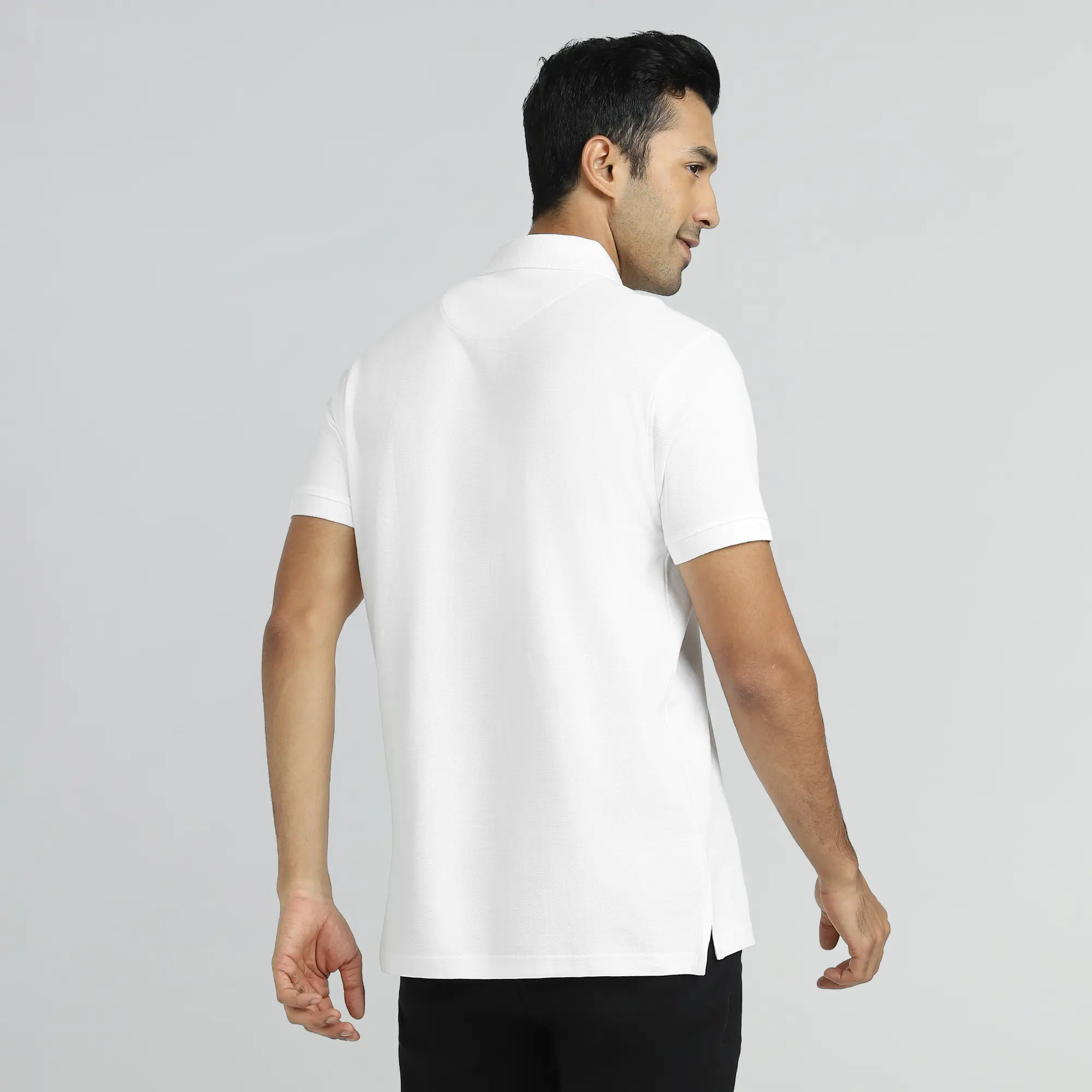 Element Combed Cotton Polo T-shirts Polar White - Image 6