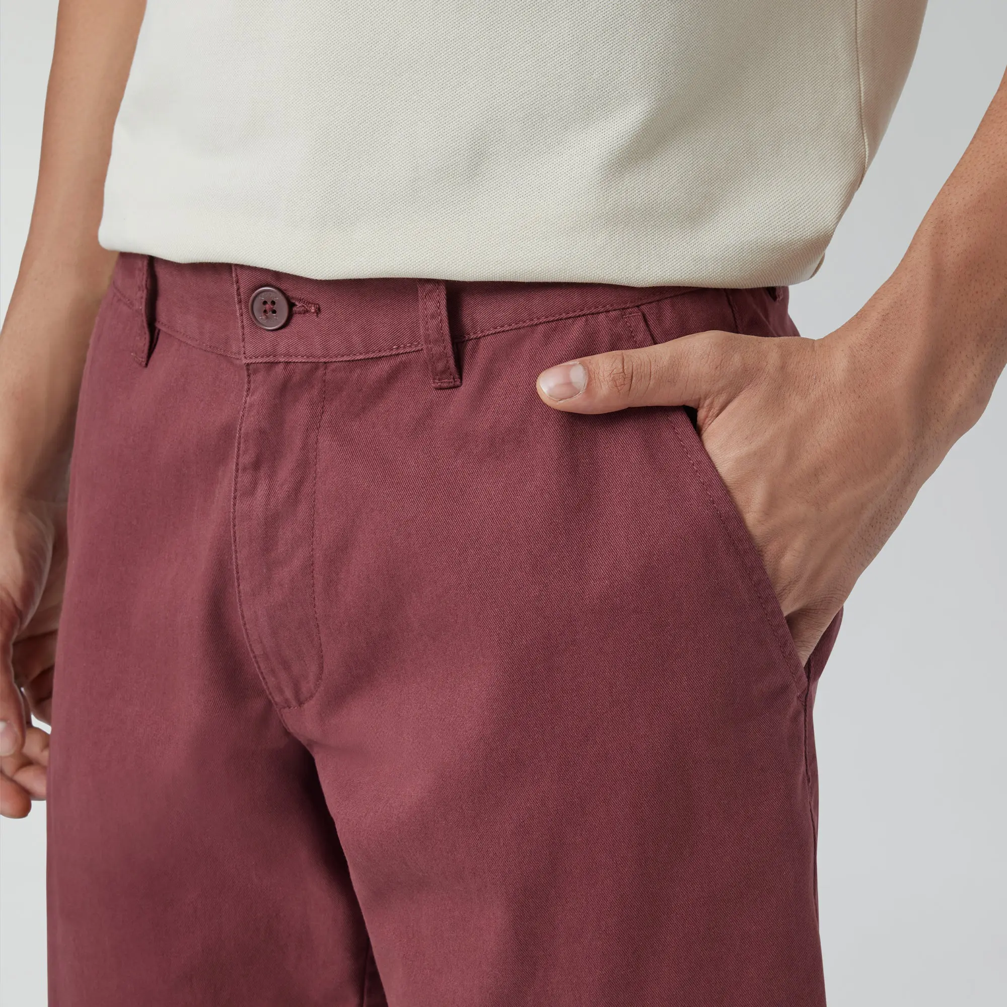 Element Cotton Chinos Shorts For Men Brick Red - Image 6