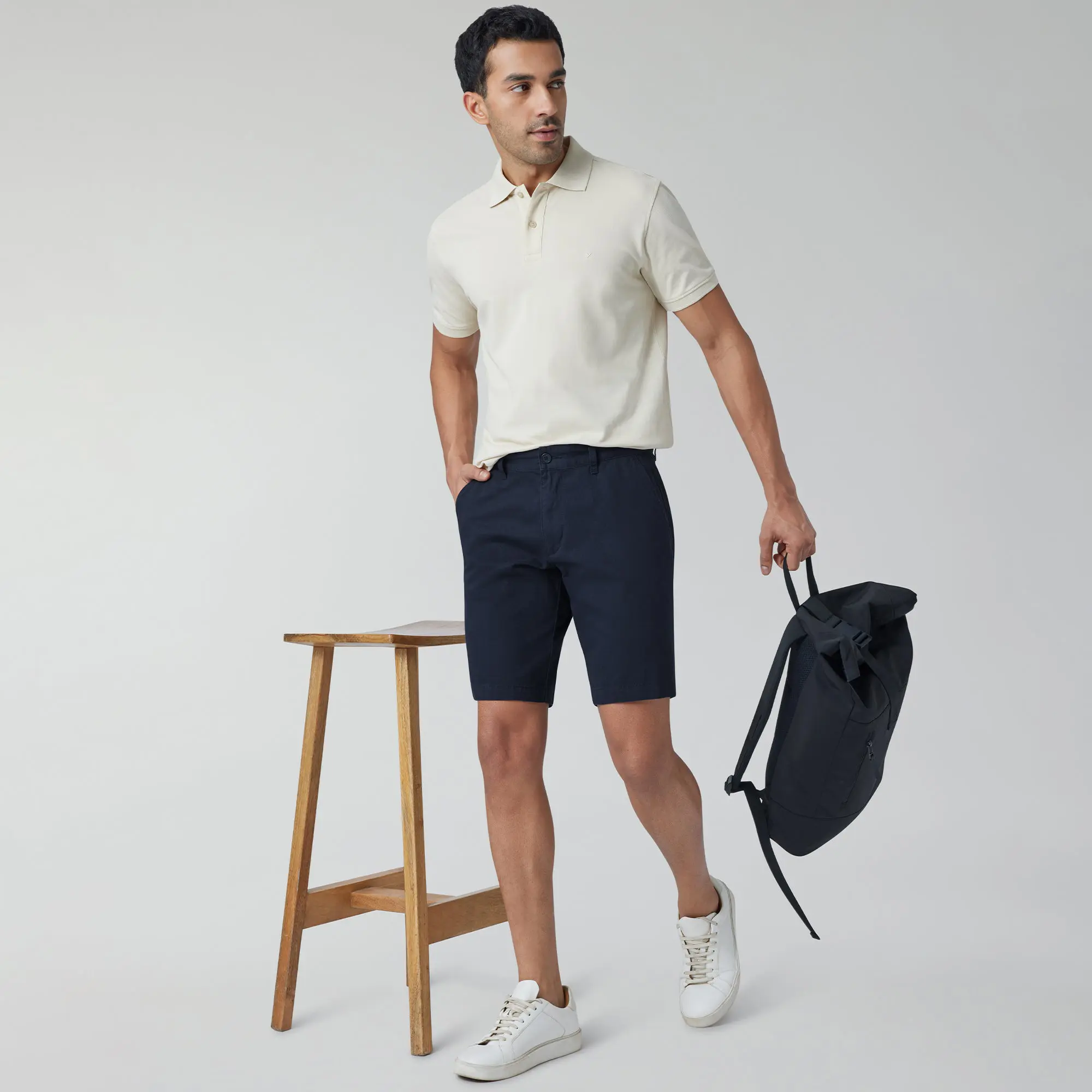 Element Cotton Chinos Shorts For Men Midnight Blue - Image 2
