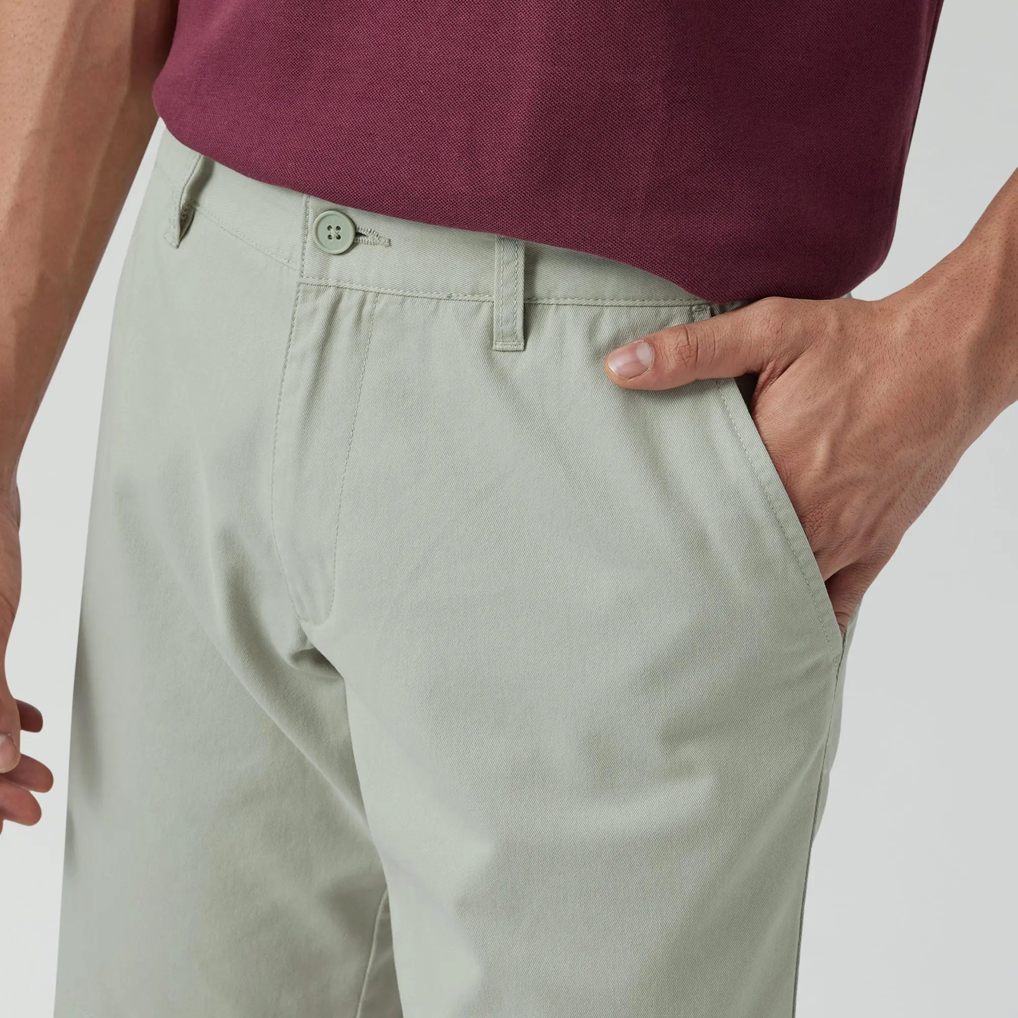 Element Cotton Chinos Shorts For Men Tea Green - Image 6