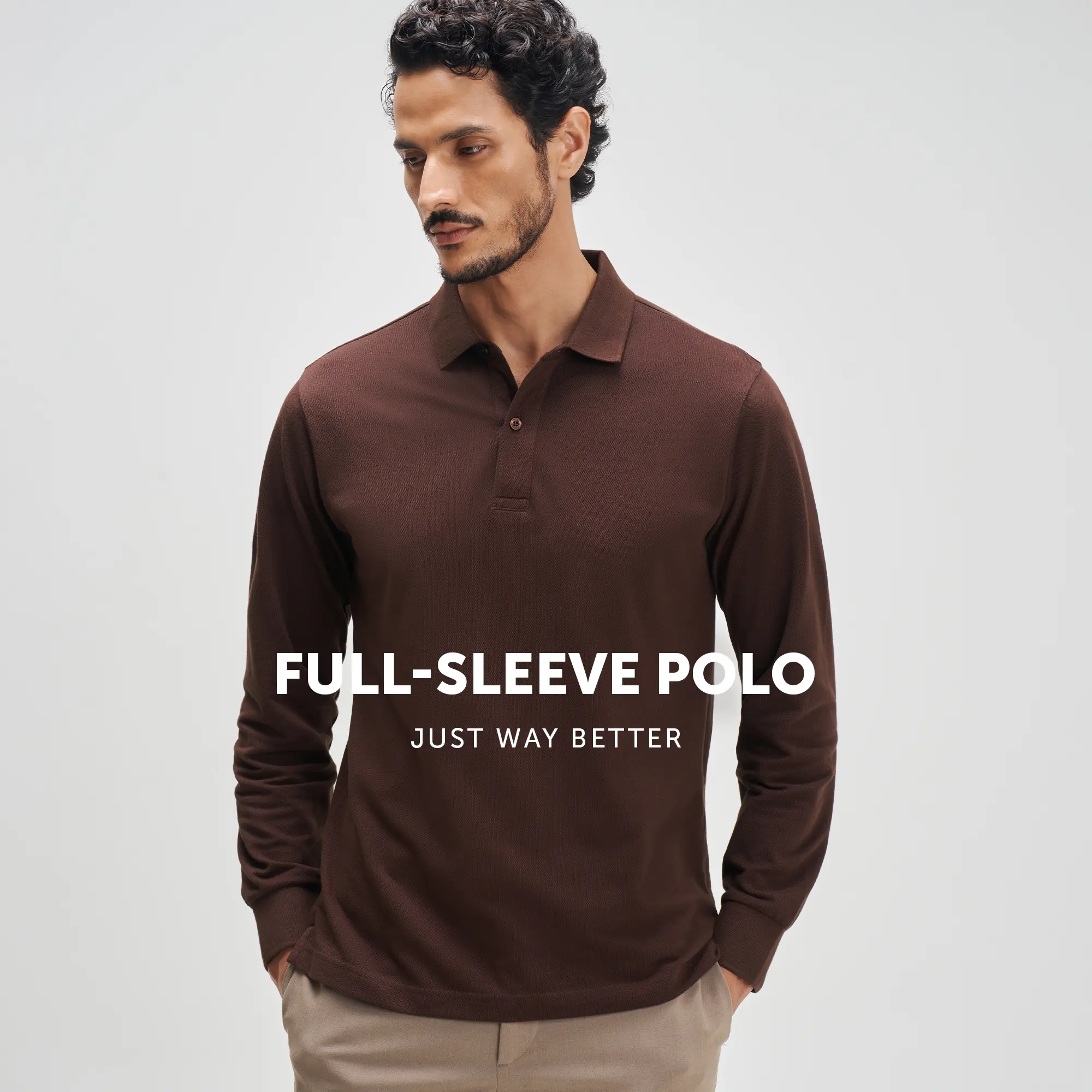 Full Sleeve Polo - Espresso Brown - Image 2