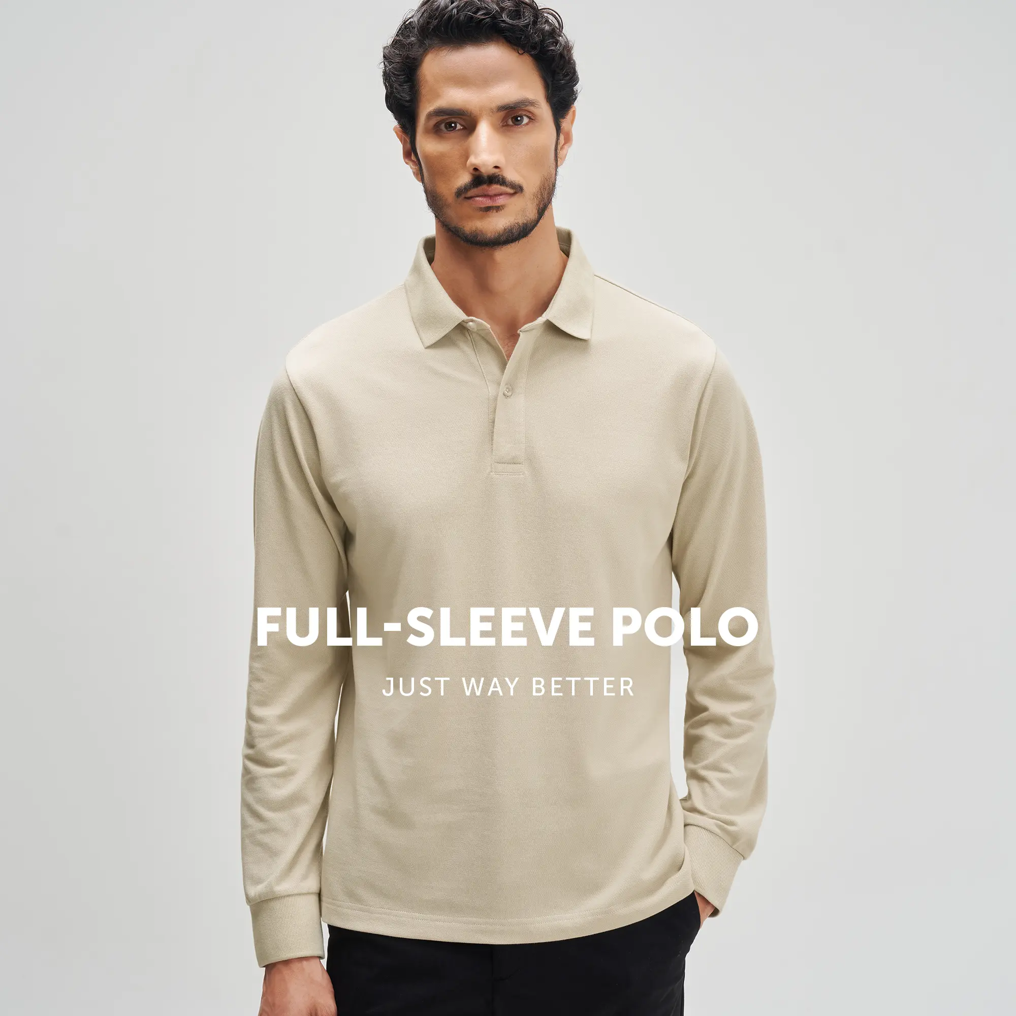 Full Sleeve Polo - Irish Beige - Image 2