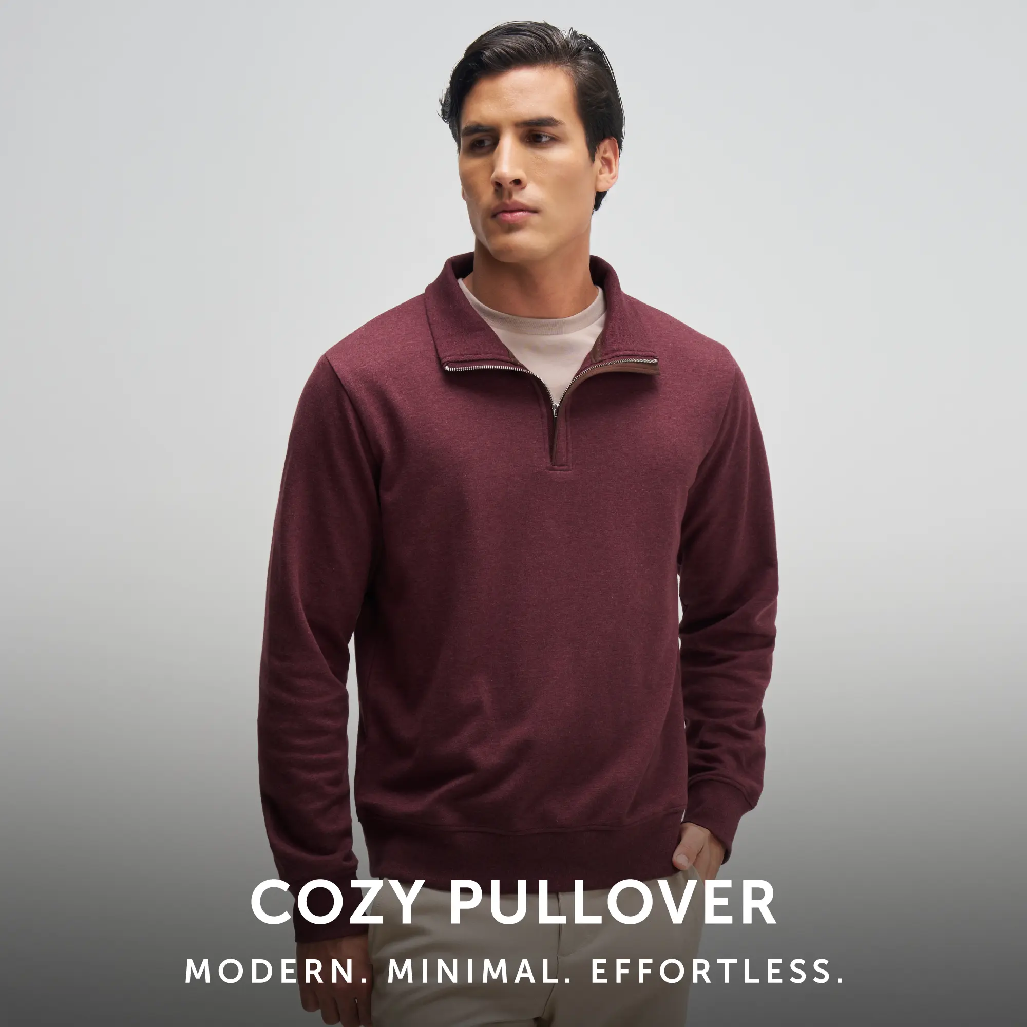 Half-Zip Pullover - Auburn Red - Image 2