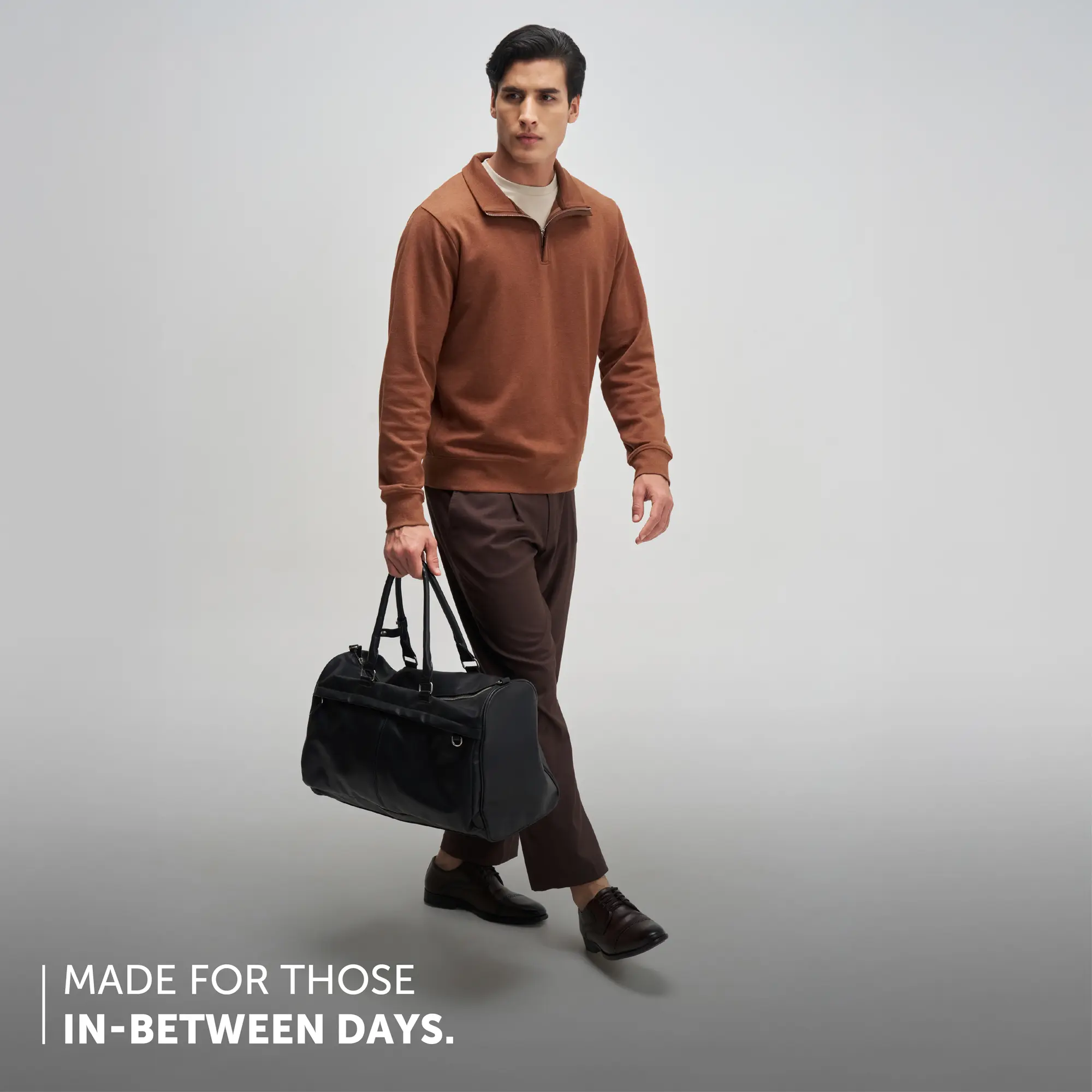 Half-Zip Pullover - Caramel Brown - Image 3