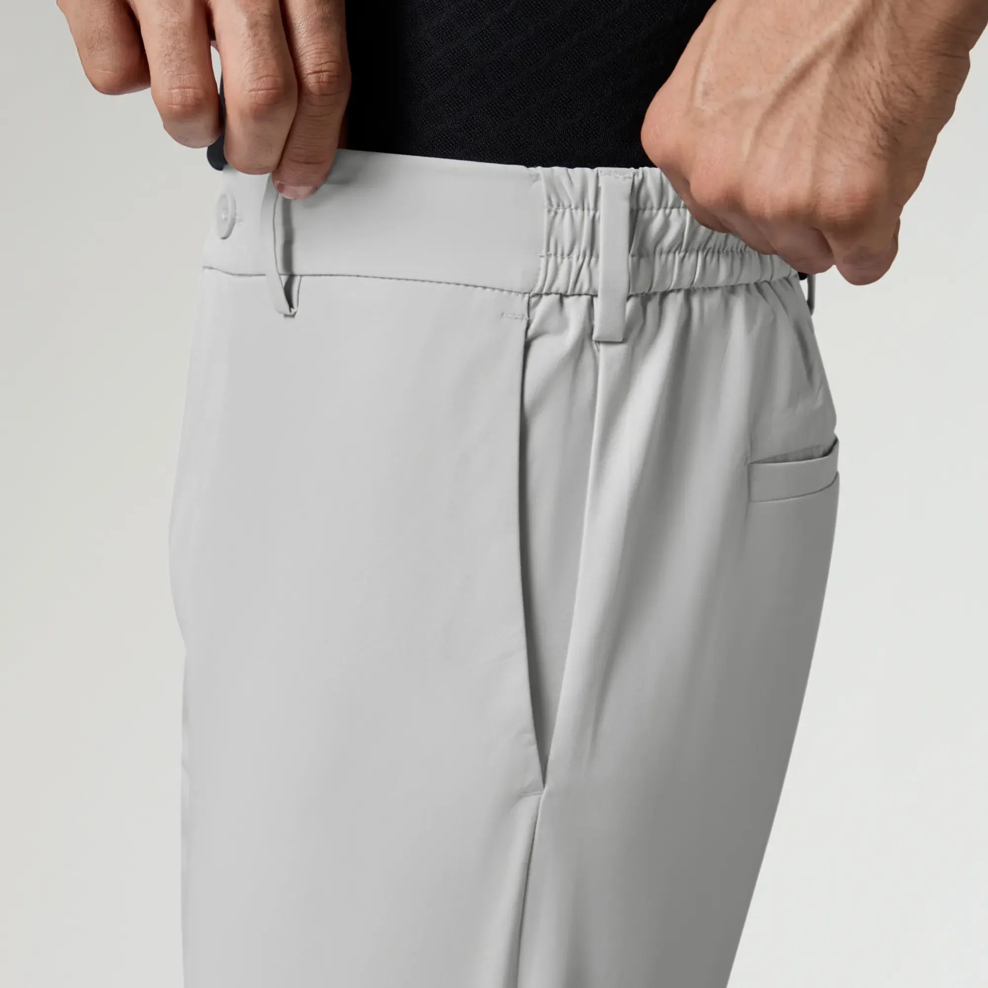 KINETIC: Soft Stretch Pants - Slim Fit Chrome White - Image 6