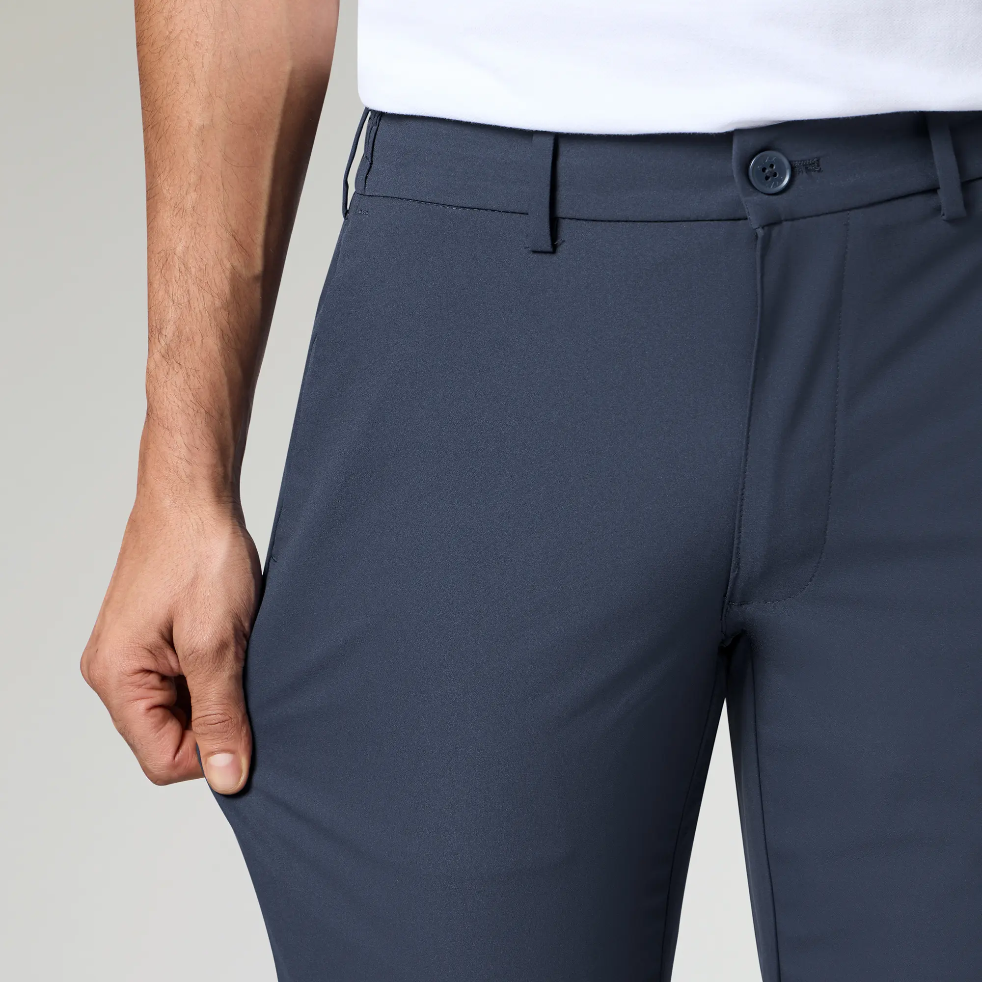 KINETIC: Soft Stretch Pants - Slim Fit Midnight Blue - Image 5