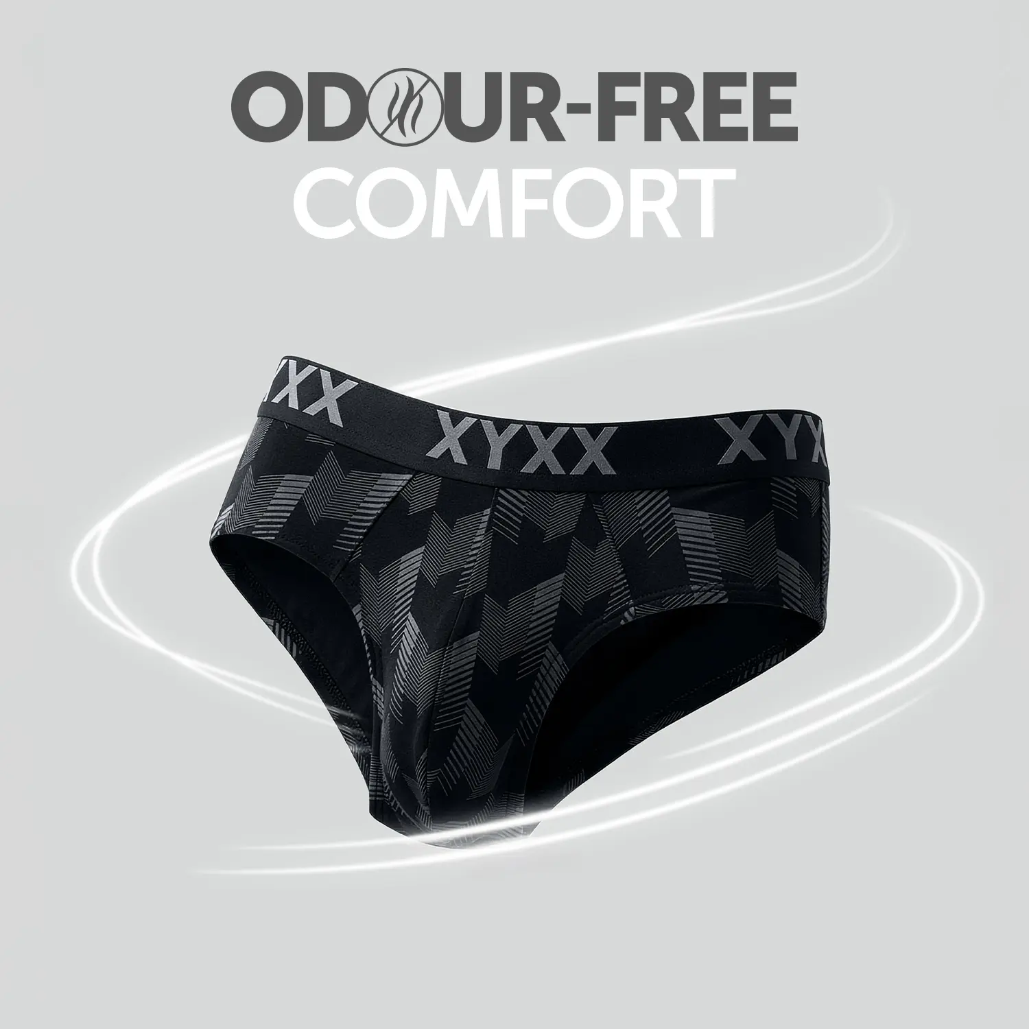 Matrix Cotton-Modal Briefs Chevron Black - Image 4
