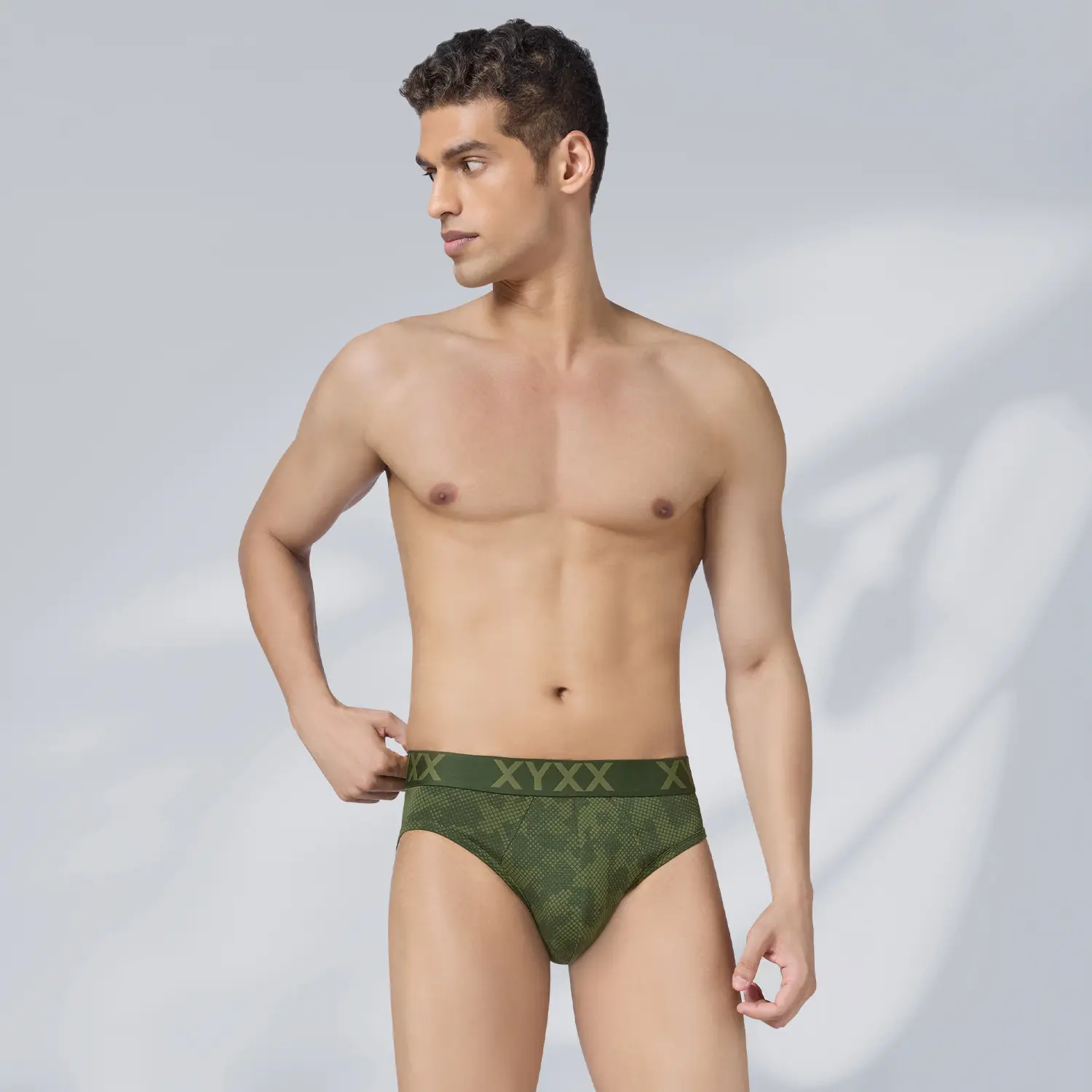 Matrix Cotton-Modal Briefs Olive Drift - Image 3