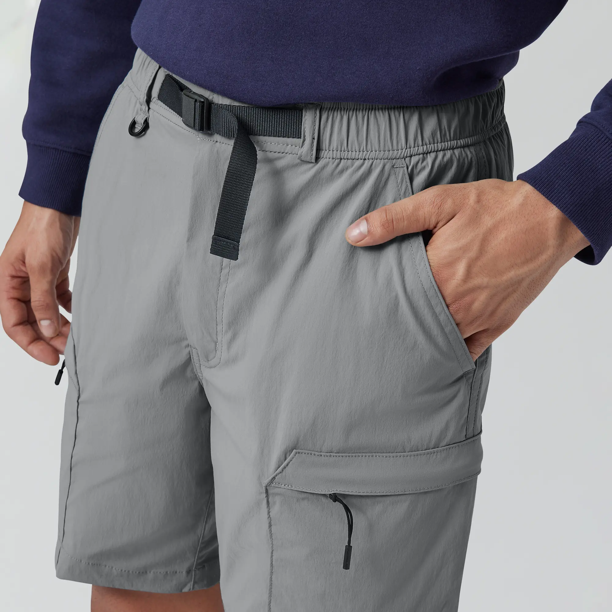 Moveo Cargo Shorts Ash Grey - Image 6