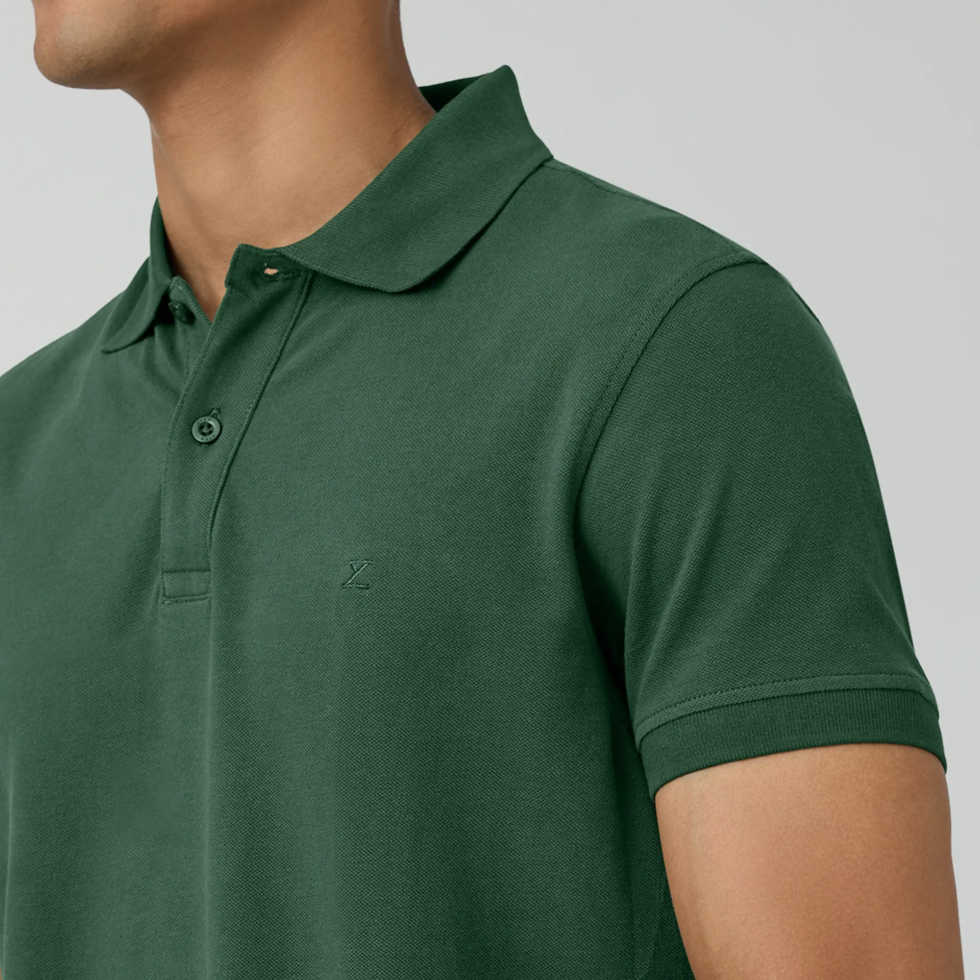 Nova Combed Cotton Polo T-shirts Basil Green - Image 5