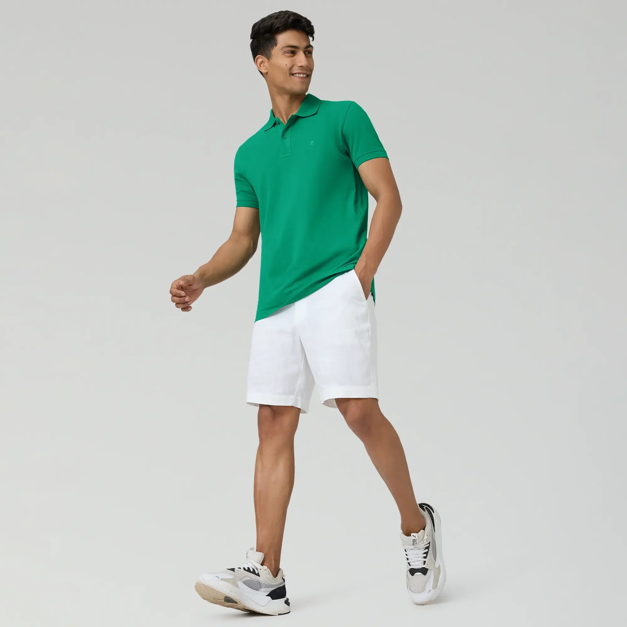 Nova Combed Cotton Polo T-shirts Fiesta Green - Image 3