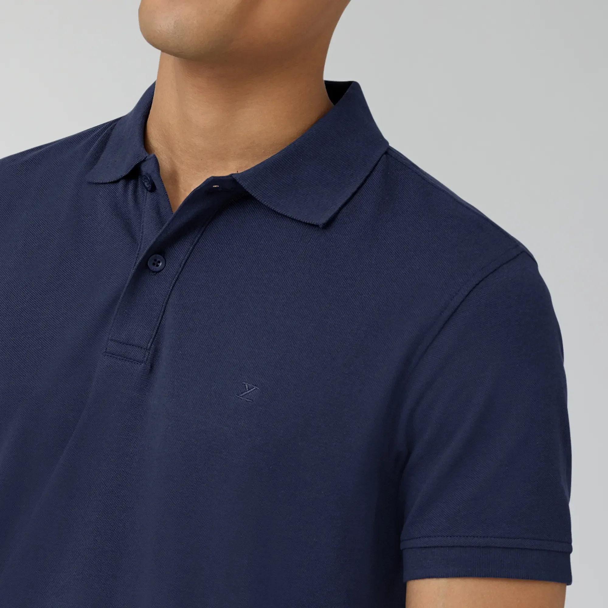 Nova Combed Cotton Polo T-shirts Midnight Blue - Image 5