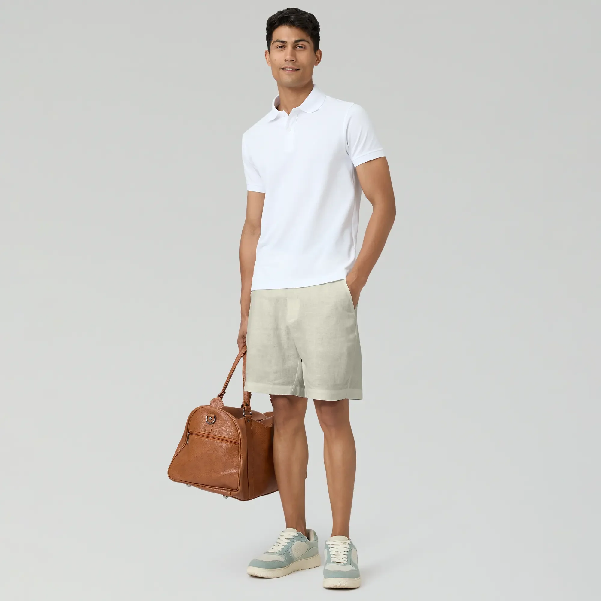 Nova Combed Cotton Polo T-shirts Polar White - Image 4