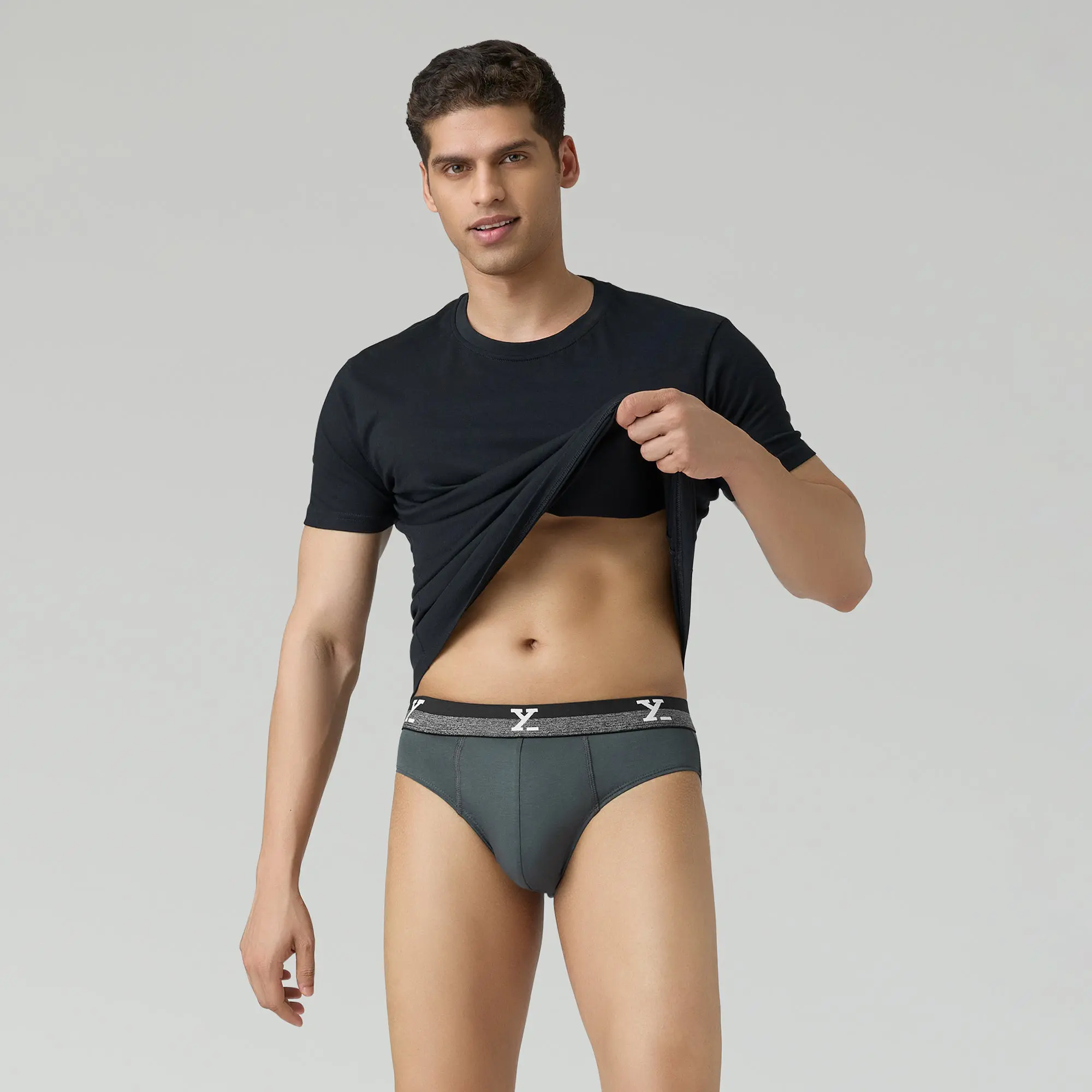 Nova Cotton Briefs Anchor Grey - Image 3