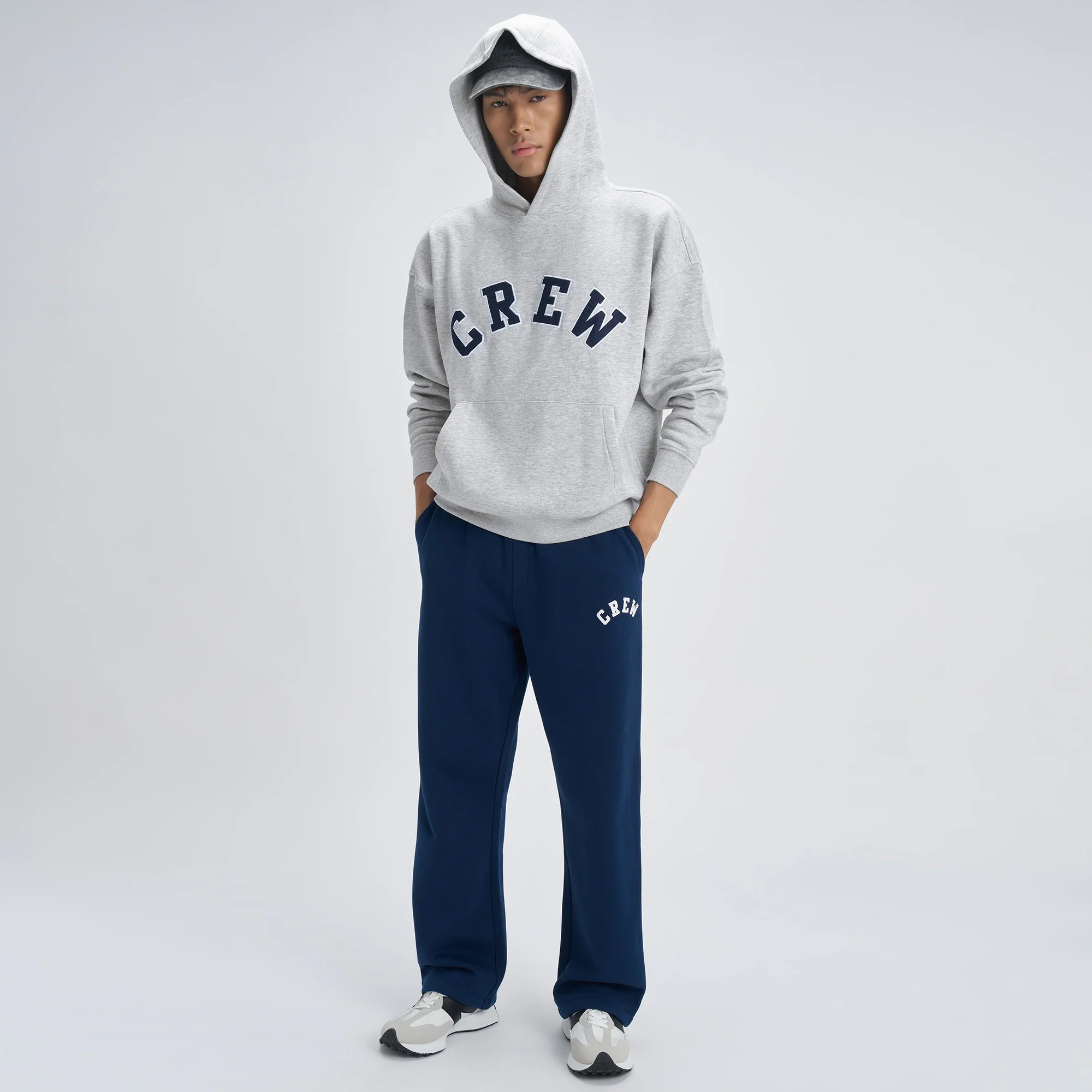 Crew Oversized Hoodie - Concrete Grey - Image 3